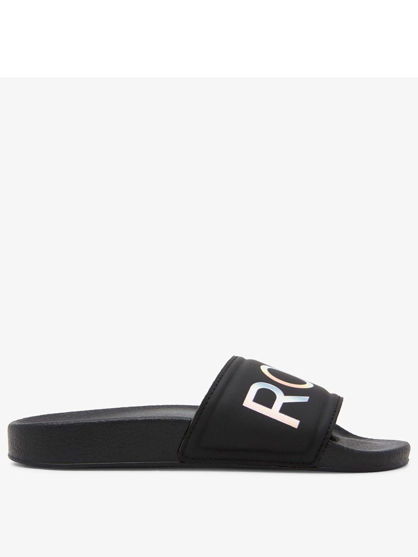 Image 2 of 4 of Roxy Girls Girl Slippy 2 Slide Sandals - Black