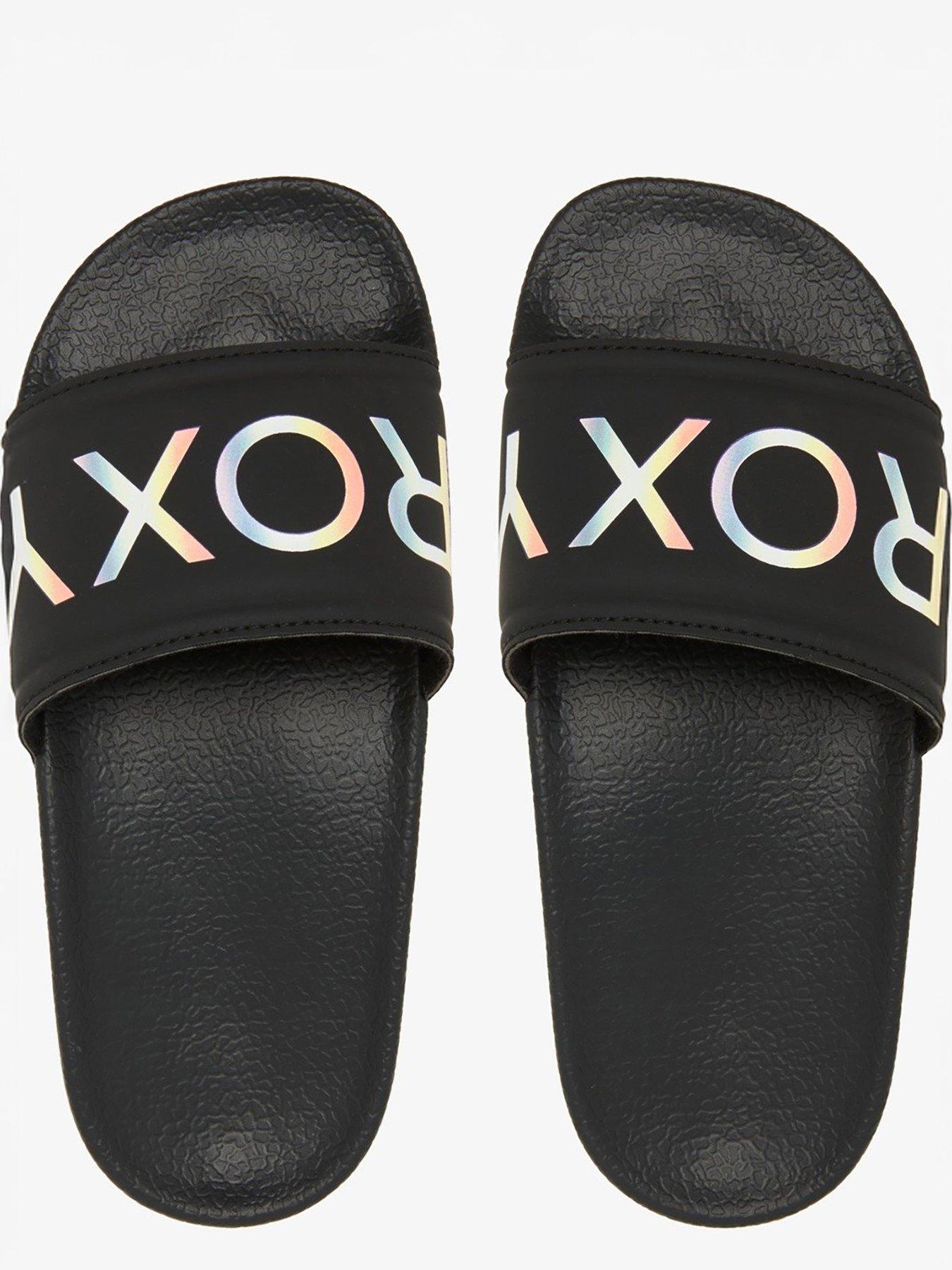 Image 3 of 4 of Roxy Girls Girl Slippy 2 Slide Sandals - Black