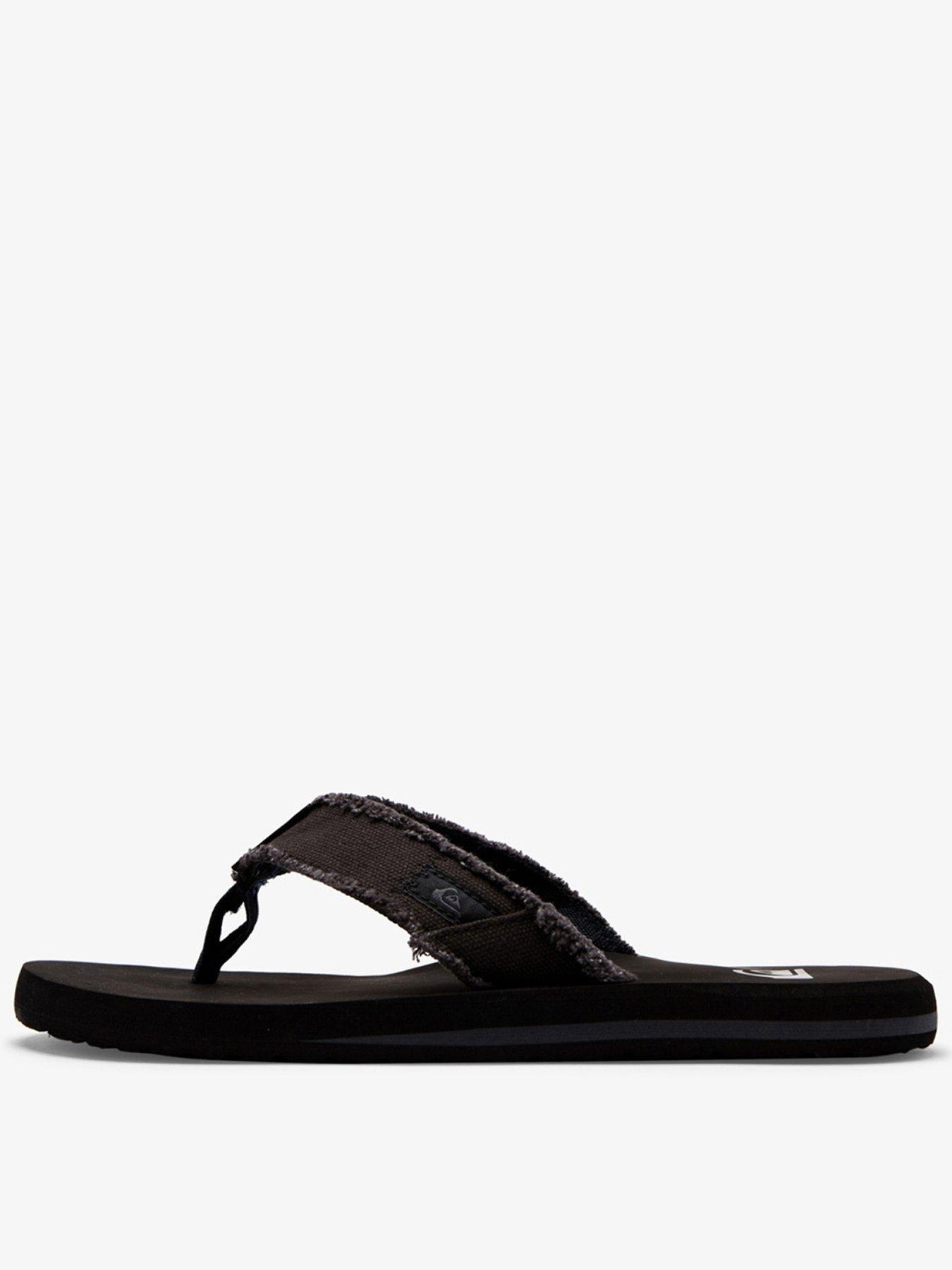 Quiksilver Mens Monkey Abyss Flip Flops - Black - Green
