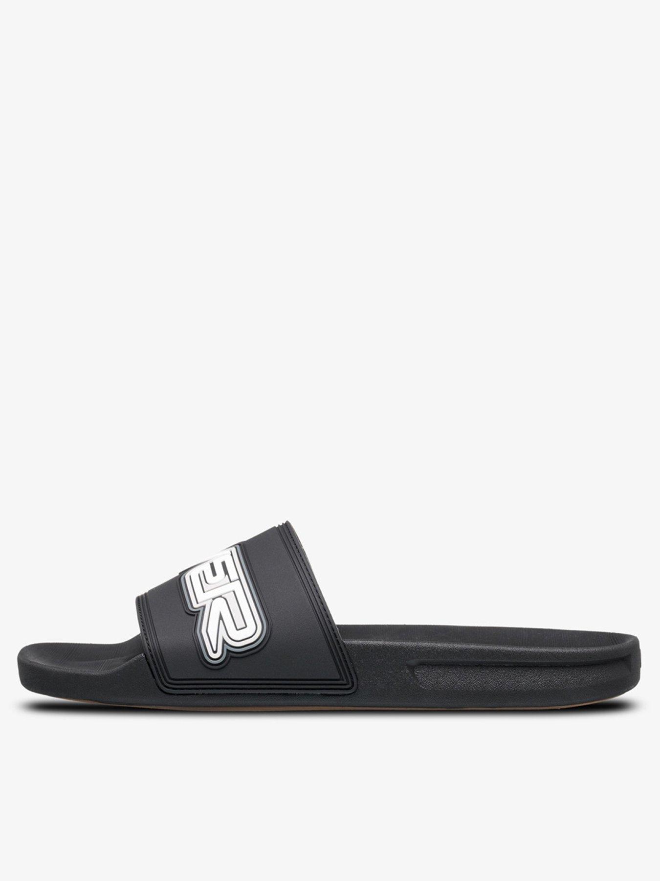 undefined Mens Rivi Wordmark Sliders - Black