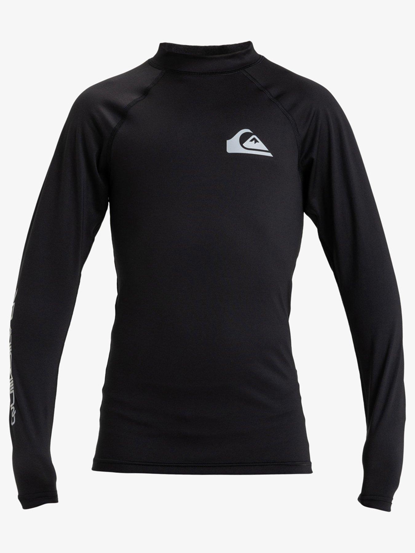 Quiksilver Boys Everyday Upf50 Long Sleeve Surf Rashguard - Black