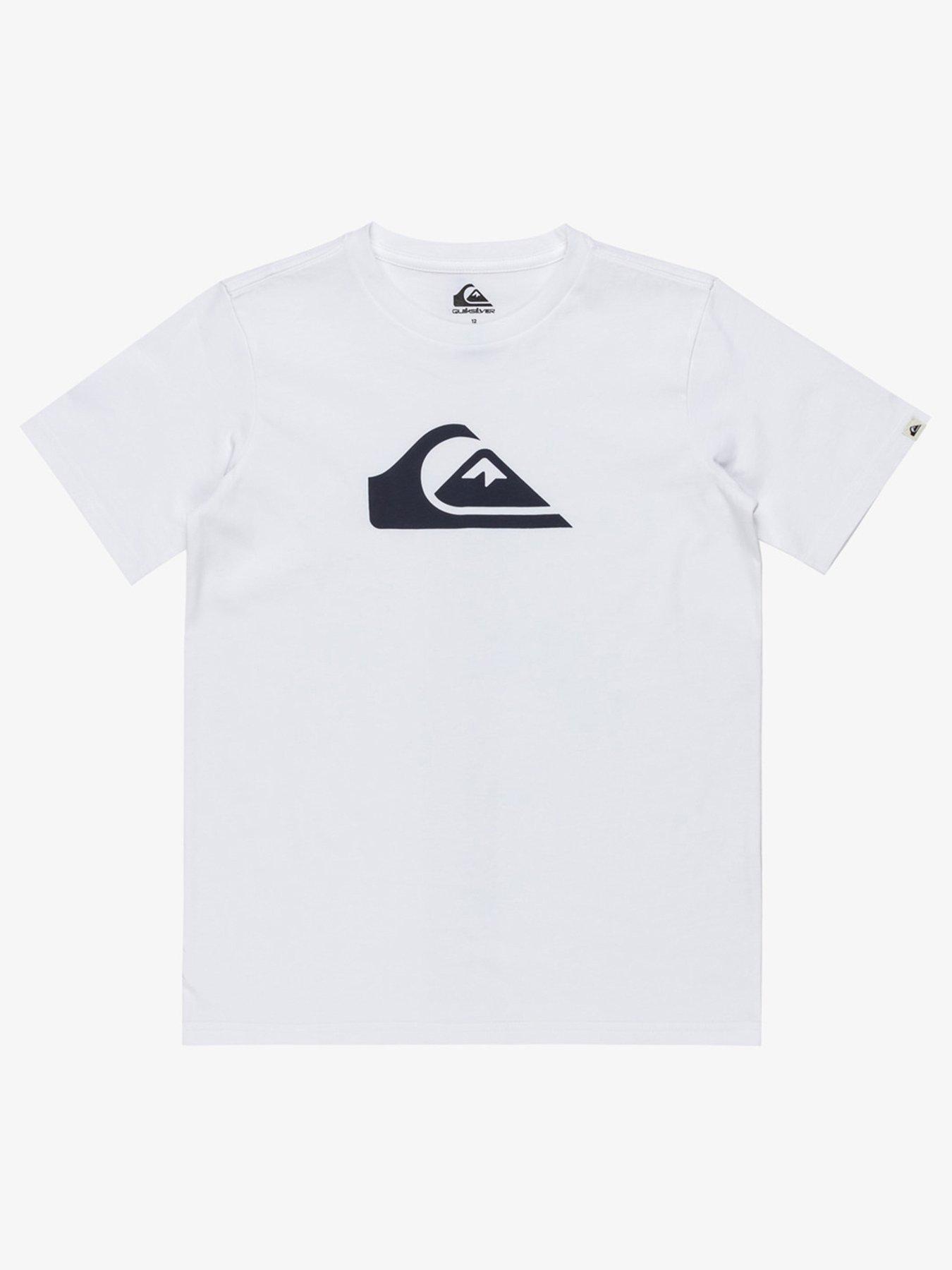 Image 1 of 3 of Quiksilver Boys Everyday Comp Logo Short Sleeve T-Shirt - White