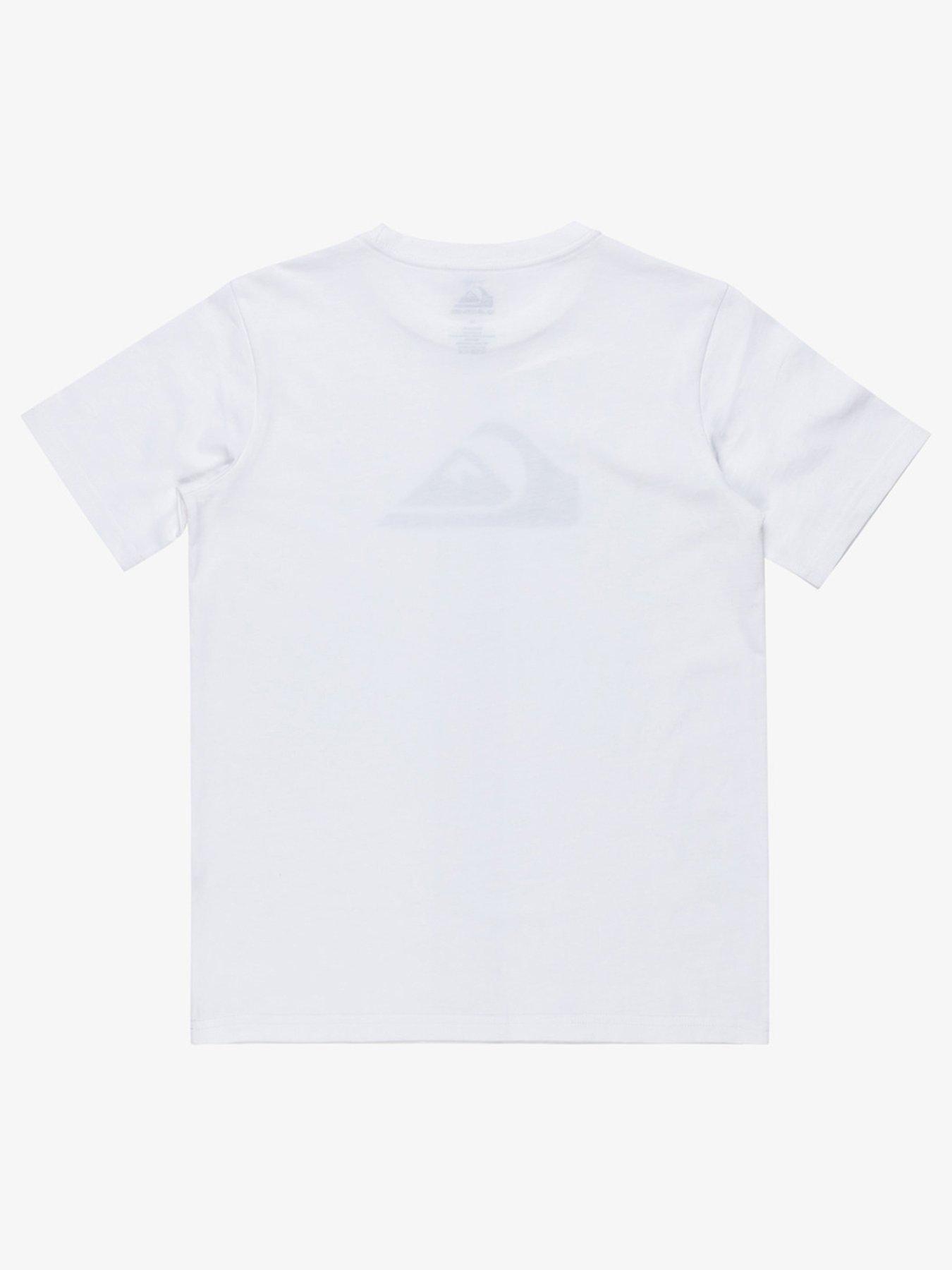 Image 2 of 3 of Quiksilver Boys Everyday Comp Logo Short Sleeve T-Shirt - White