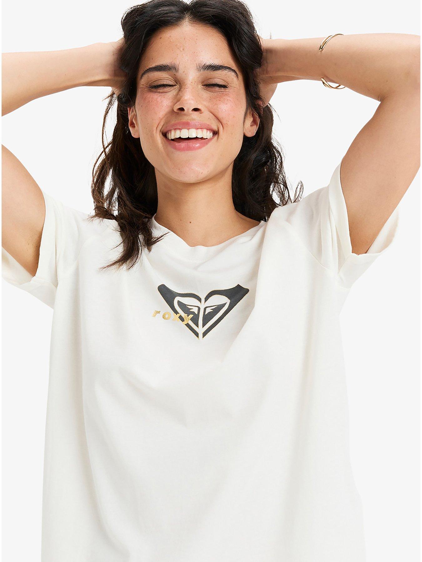 Roxy Womens Oceanregular Corpo Short Sleeve Top - White
