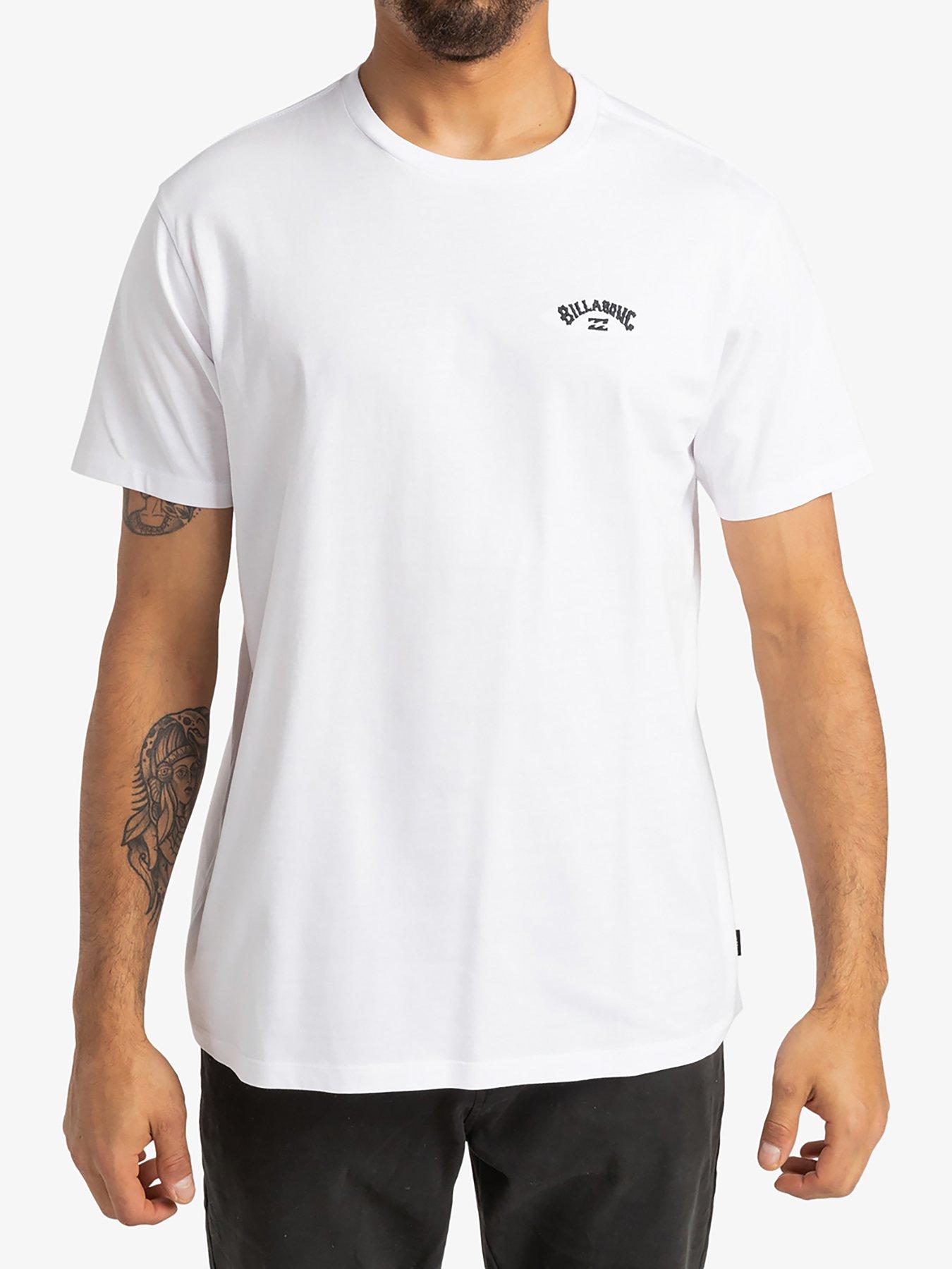 Billabong Mens Arch Crew Short Sleeve Tops - White