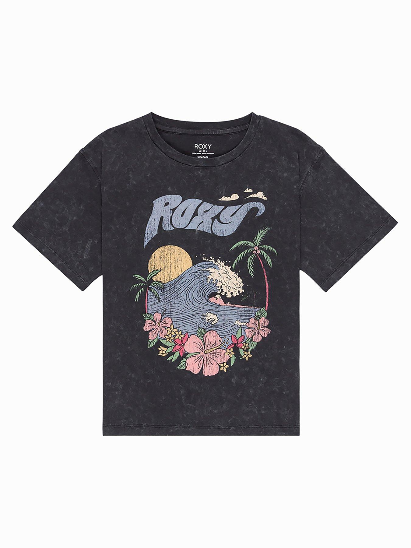 Roxy Girls Gone To California Short Sleeve T-Shirt - Black