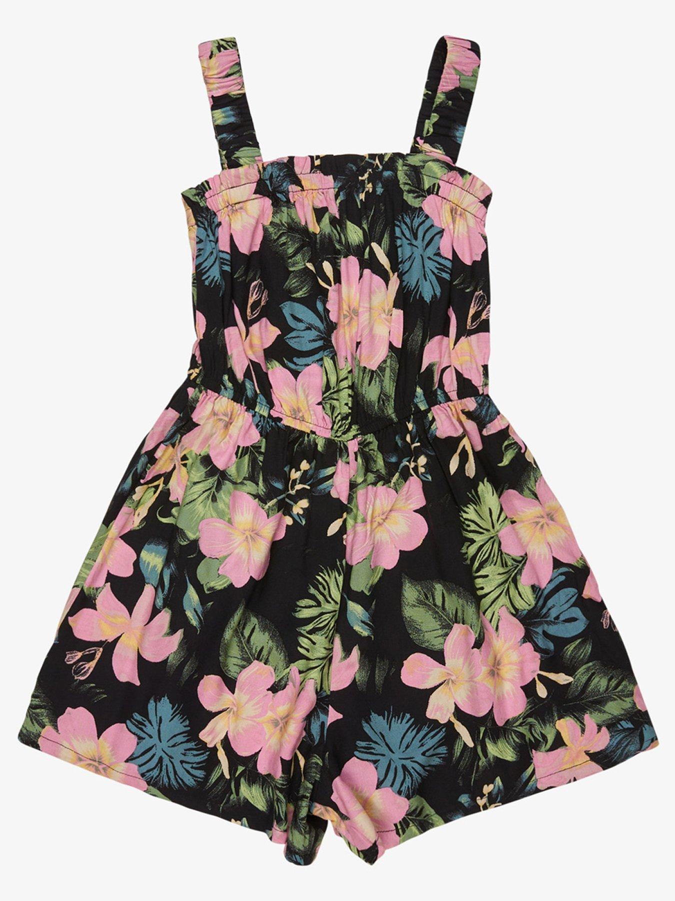 Roxy Girls Playa Baby Printed Playsuit All-in-One - Black