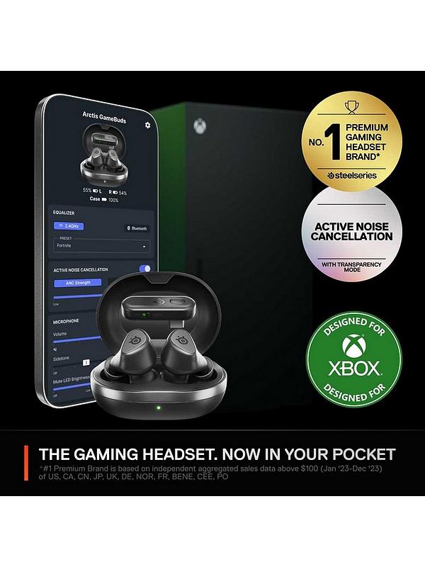 SteelSeries Arctis GameBuds for Xbox, Wireless Gaming SteelSeries Arctis GameBuds for Xbox, Wireless Gaming