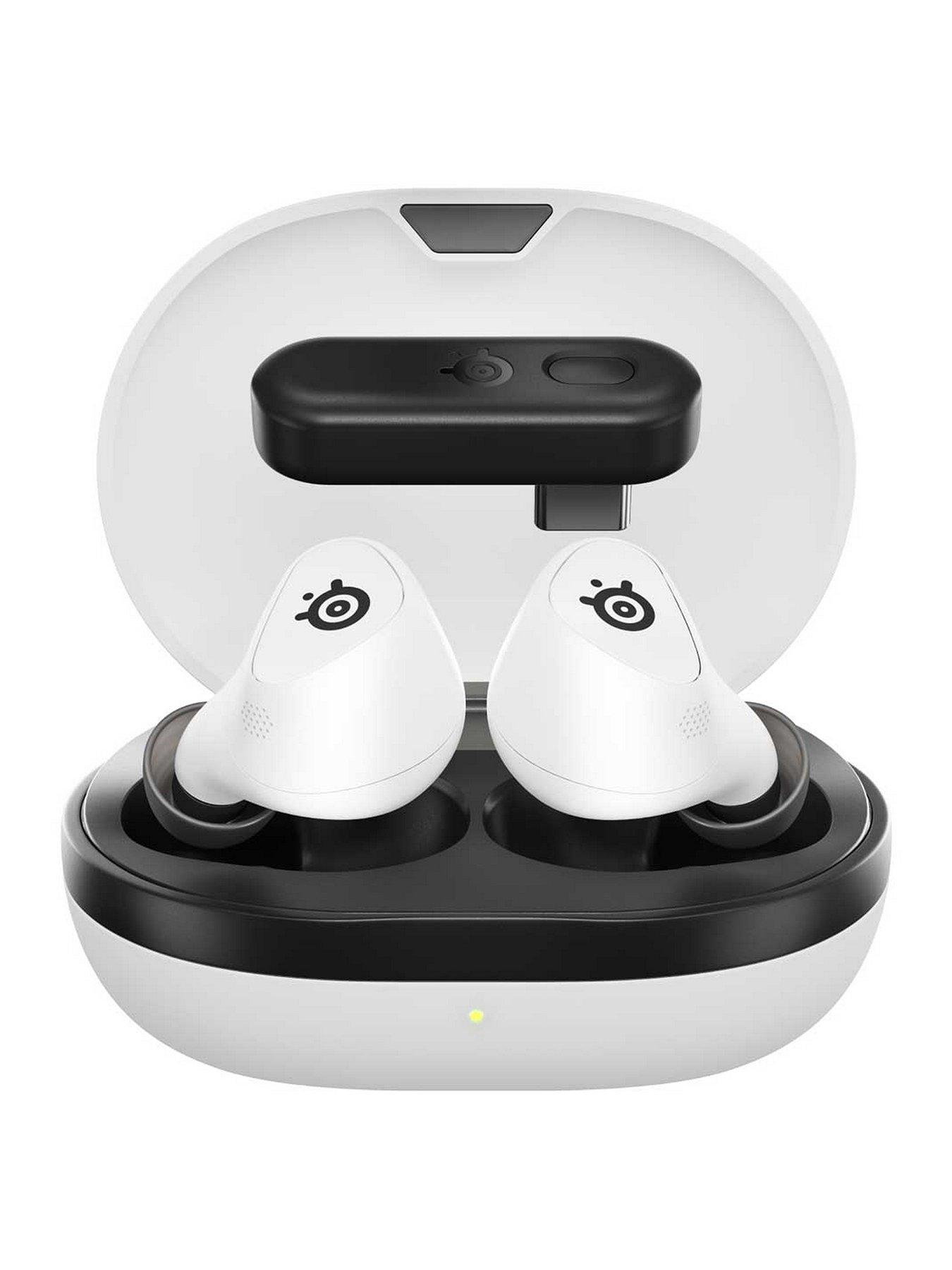Image 1 of 7 of SteelSeries Arctis GameBuds for Playstation, Wireless Gaming Earbuds, White.