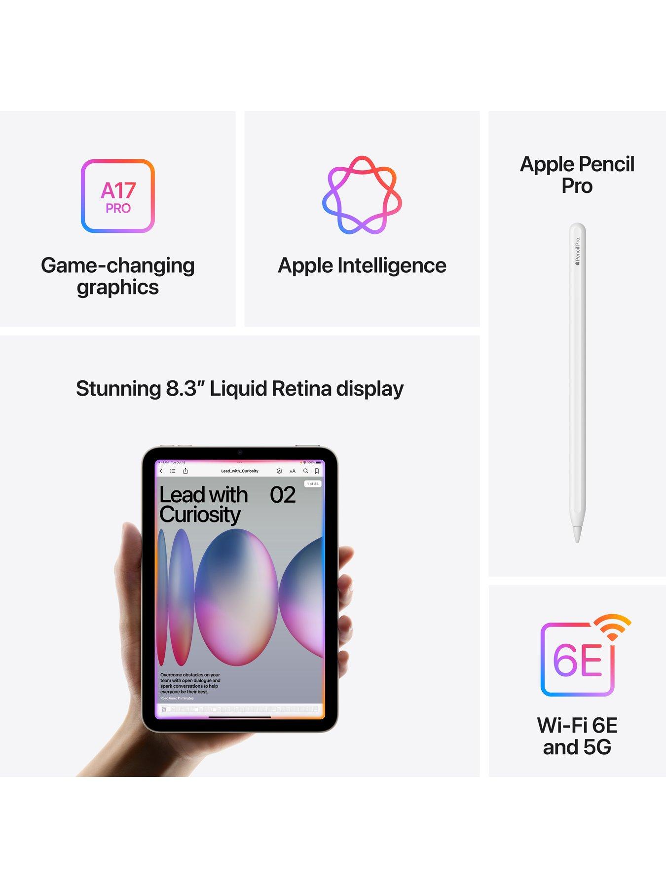Image 5 of 7 of Apple iPad mini (7th Gen, A17 Pro, 2024) 256Gb, Wi-Fi &amp; Cellular - Purple