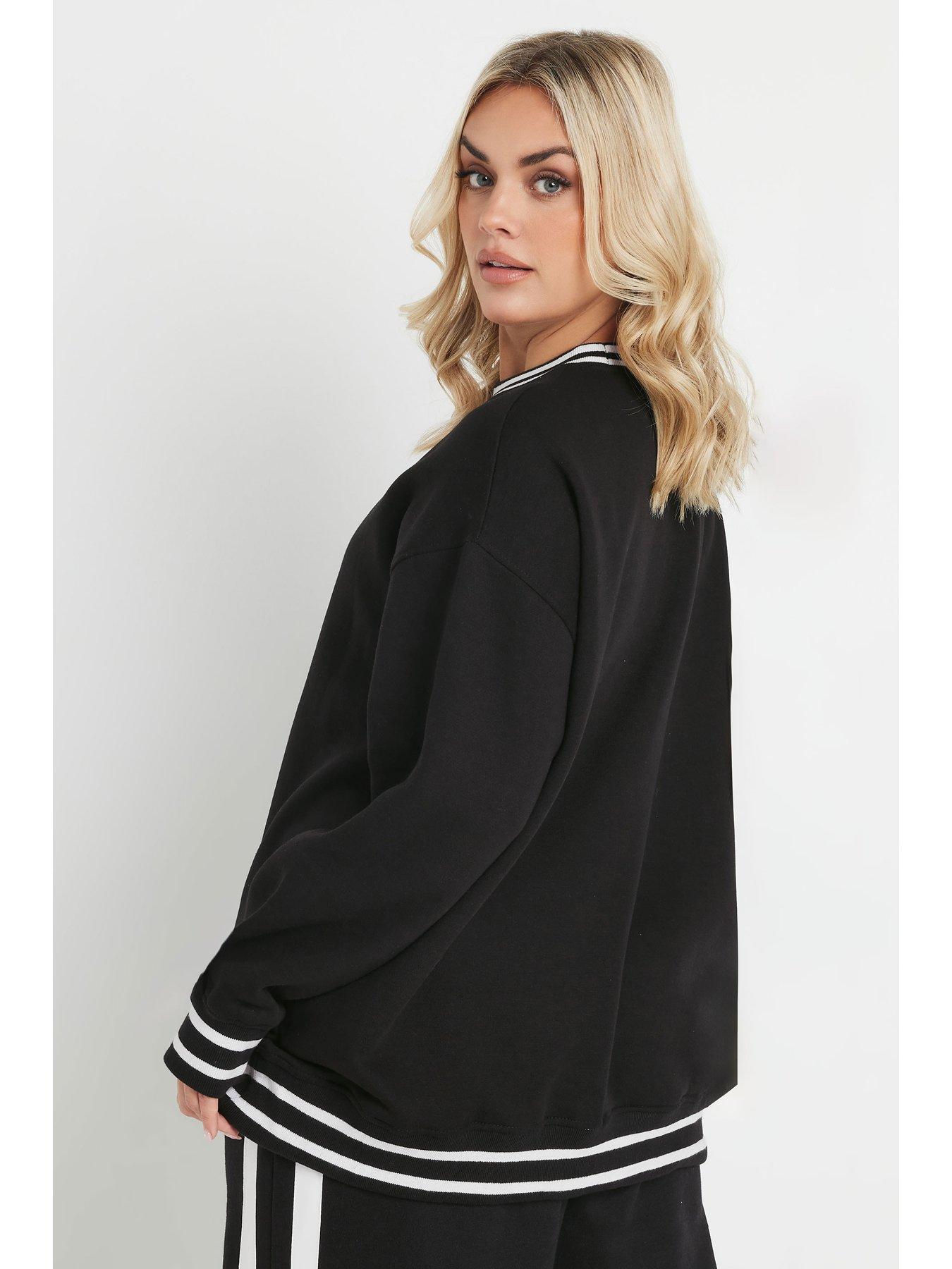 Image 2 of 4 of Yours Curve Les Archives Sweatshirt - Black