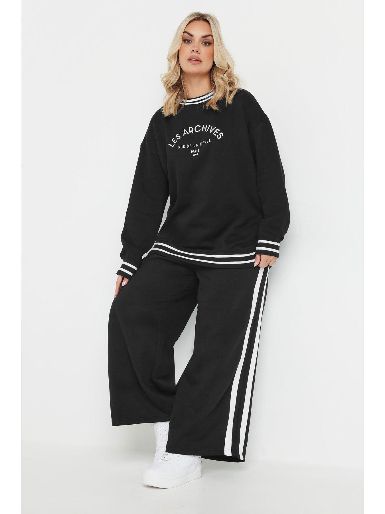 Image 3 of 4 of Yours Curve Les Archives Sweatshirt - Black
