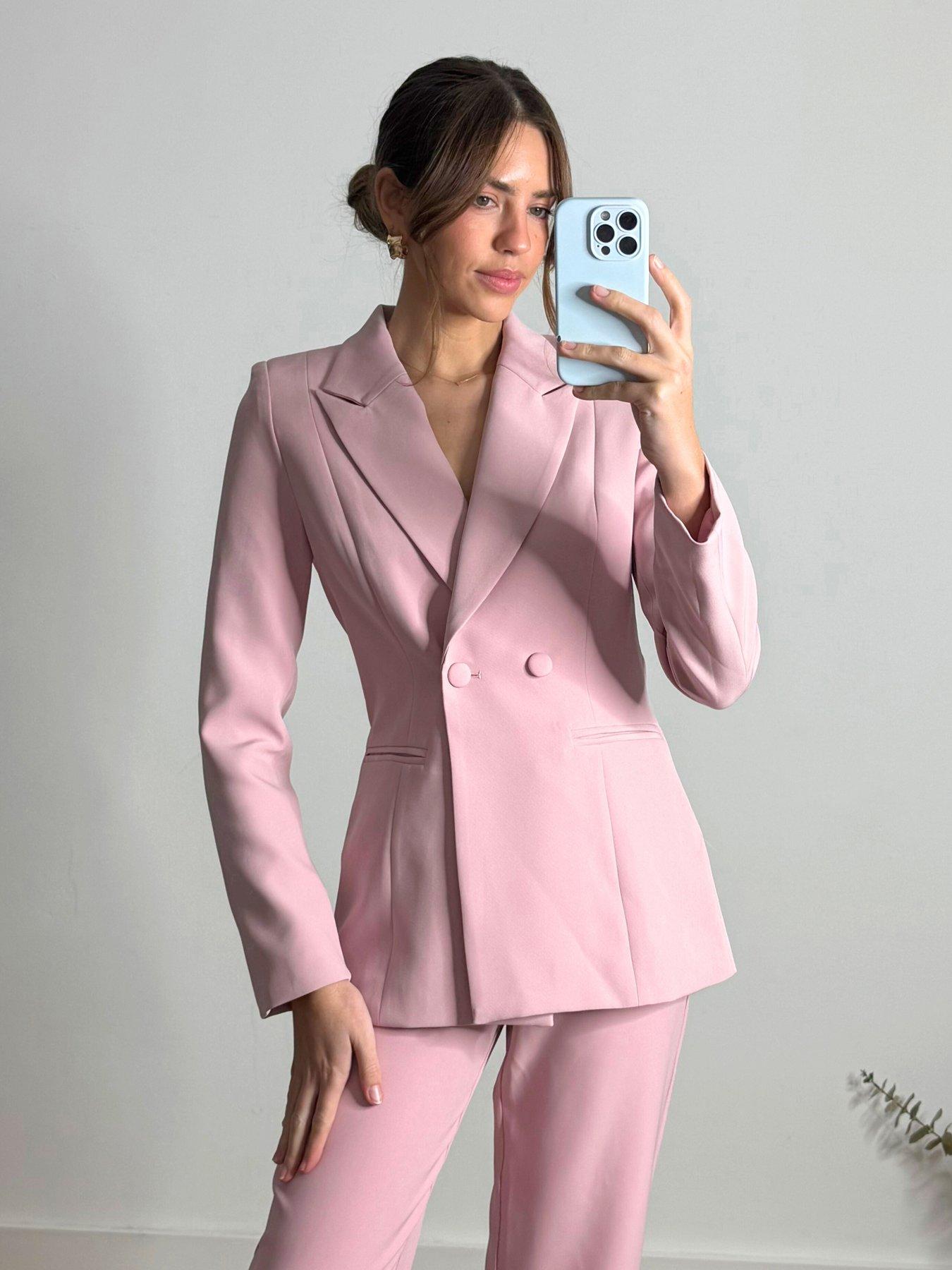 Image of Style Cheat Button Blazer - Pink