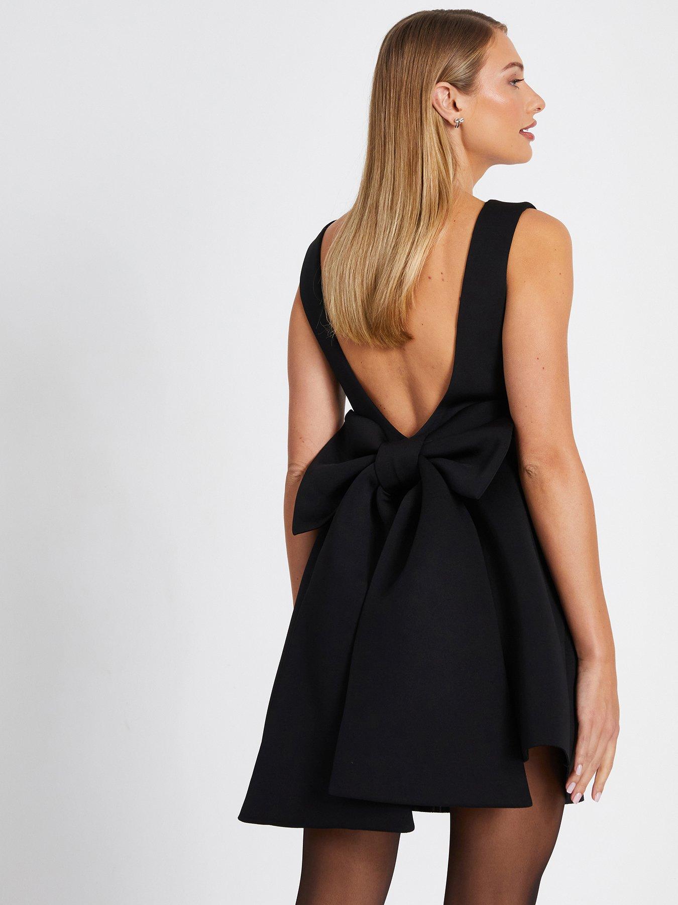 midi little black dress Basically Black Fitted Midi Dress Large / Black main image 1