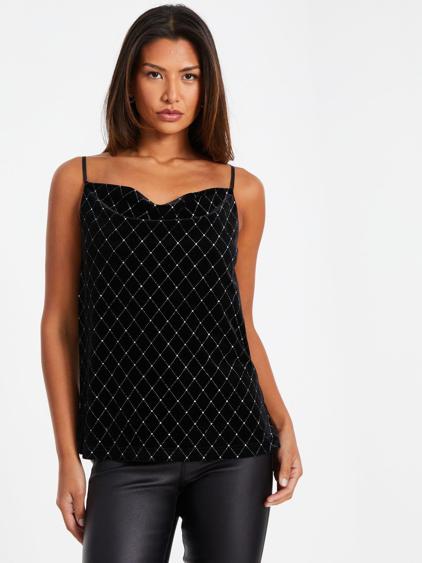 Black Glitter Vest main image 0