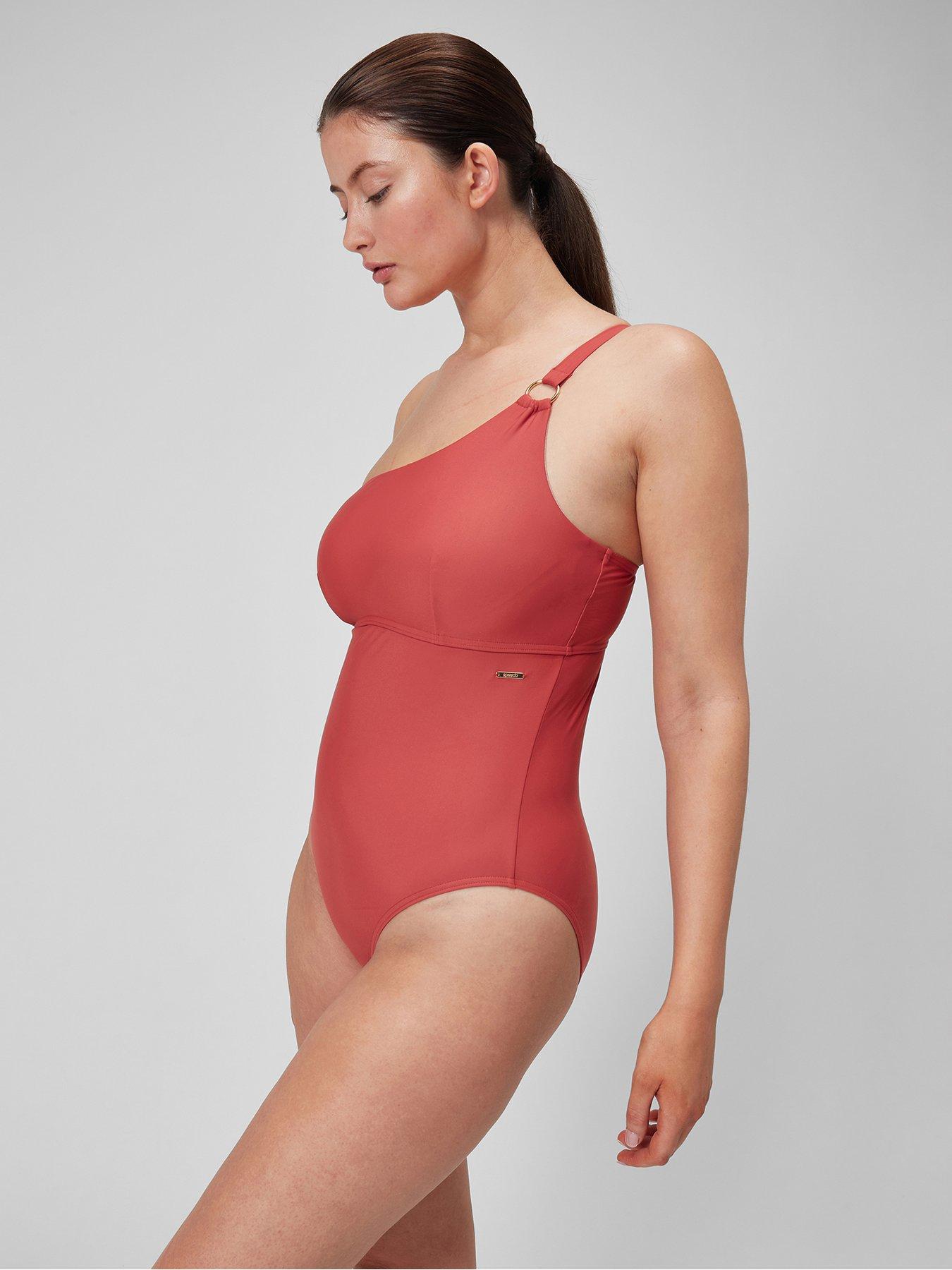 undefined Women's Asymetric 1 Piece - Brown