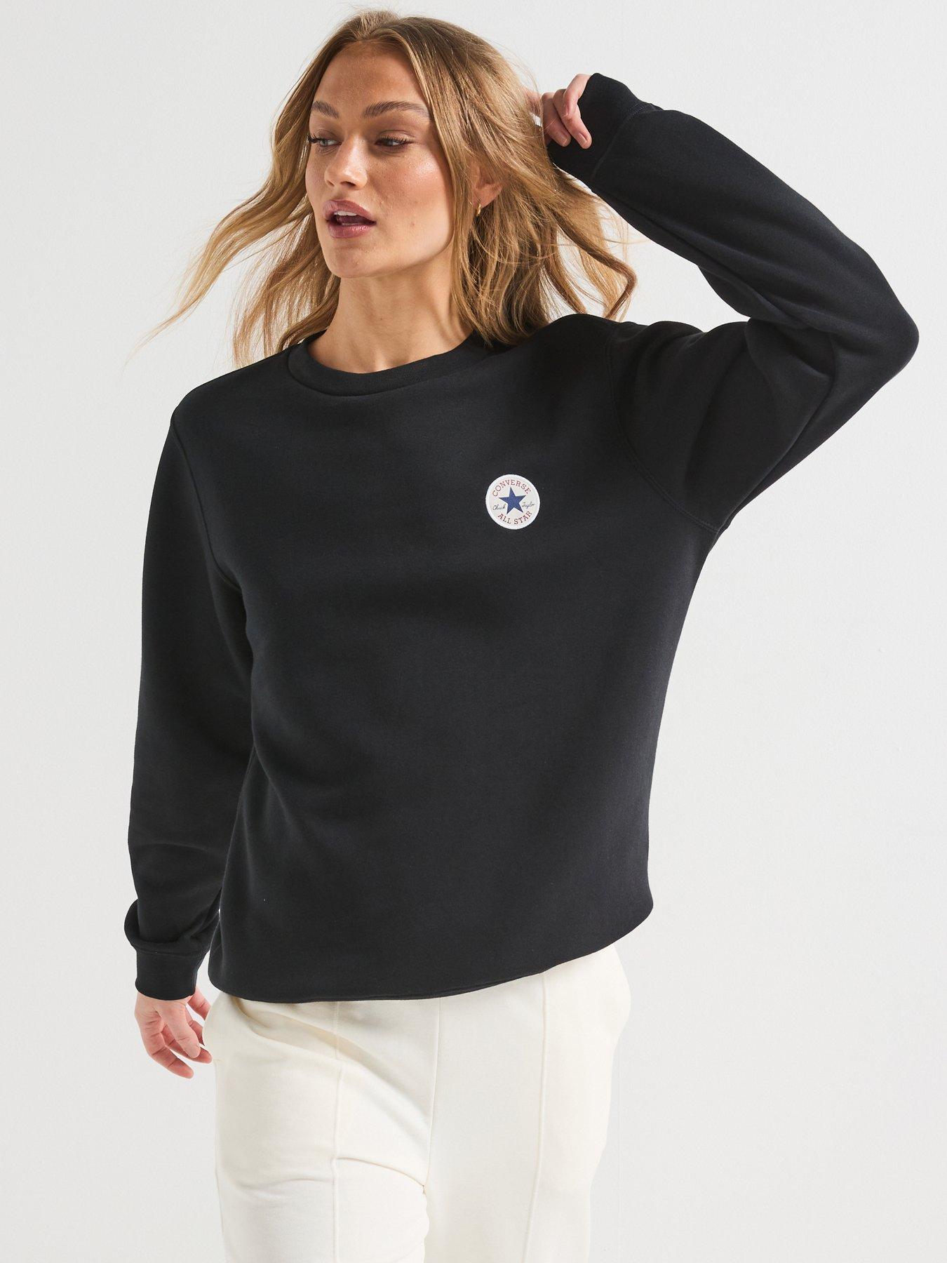 undefined Womens Chuck Patch Crew - Black