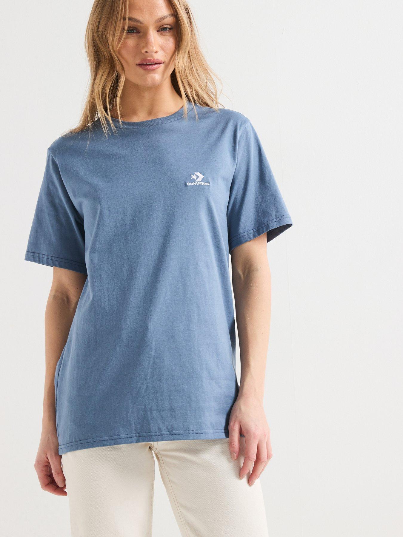 Image 1 of 5 of Converse Womens Star Chev Tee - Blue