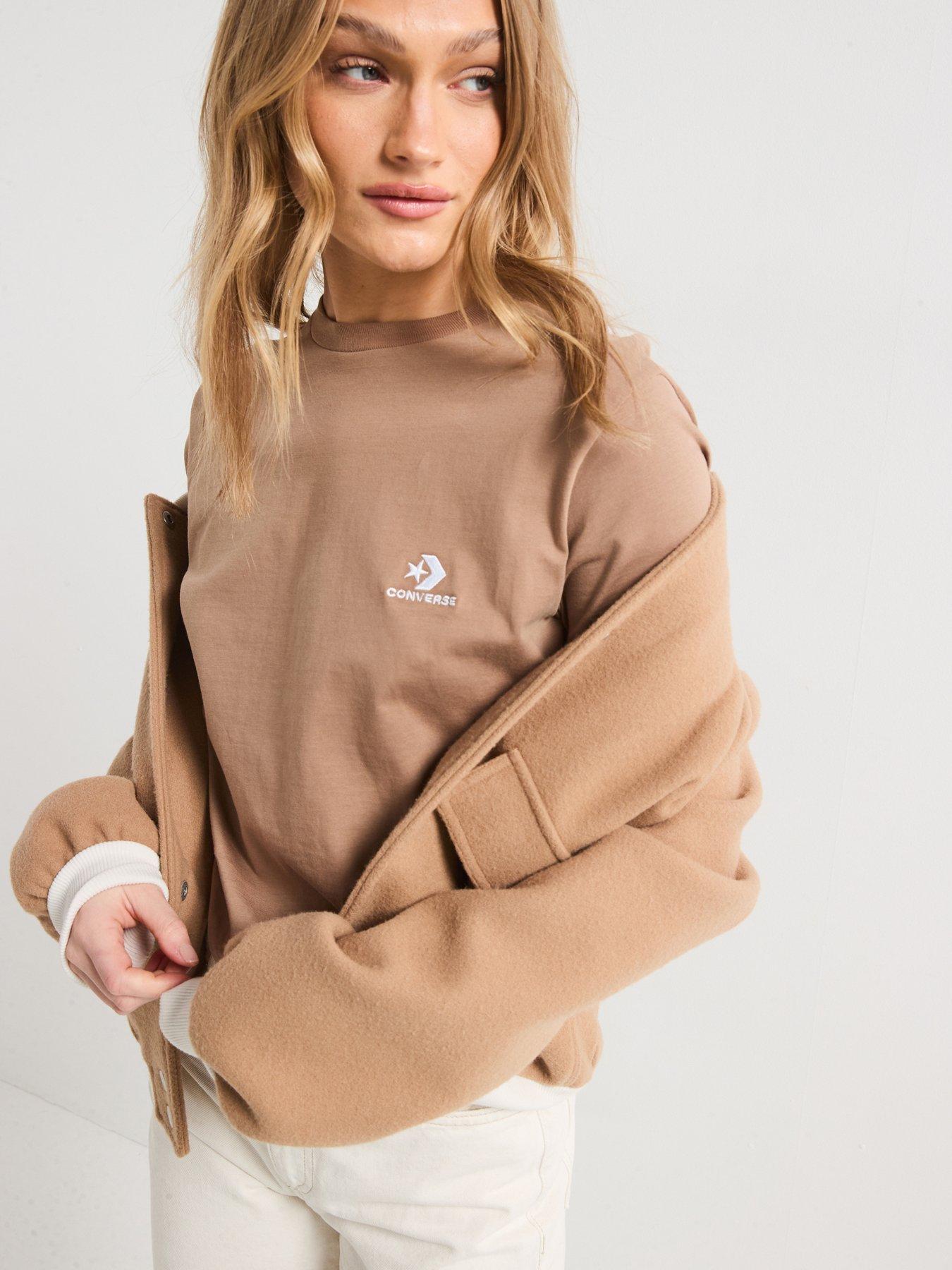 undefined Womens Standard Fit Star Chev Tee - Beige
