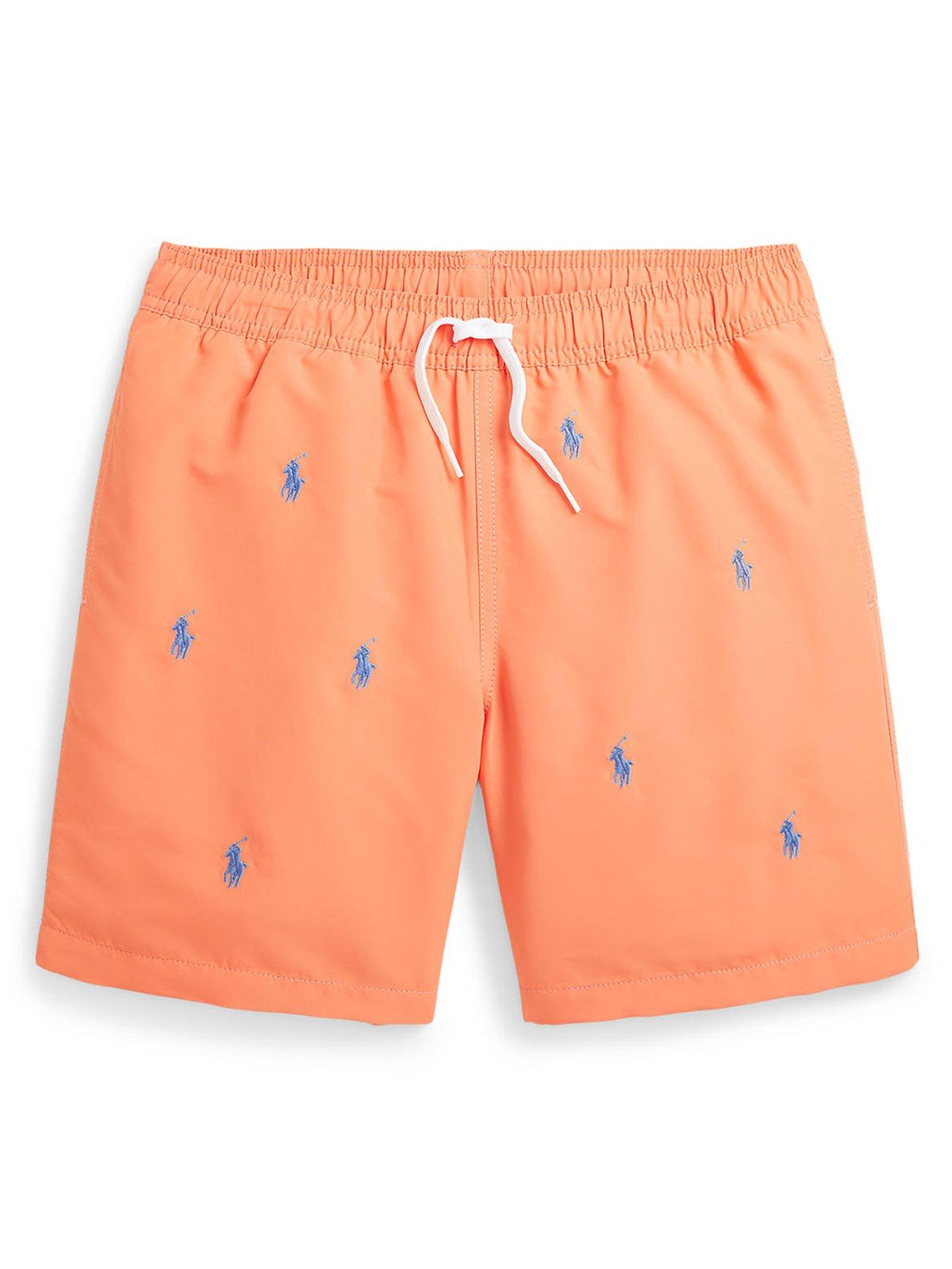 undefined Boys Traveller All Over Pony Swim Shorts - Orange
