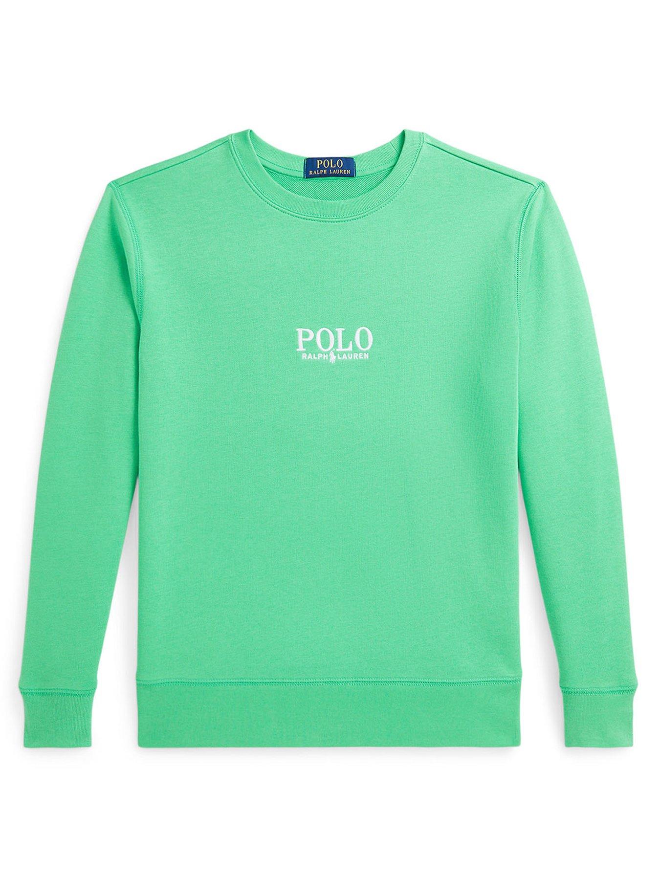 undefined Boys Polo Logo Sweatshirt - Green