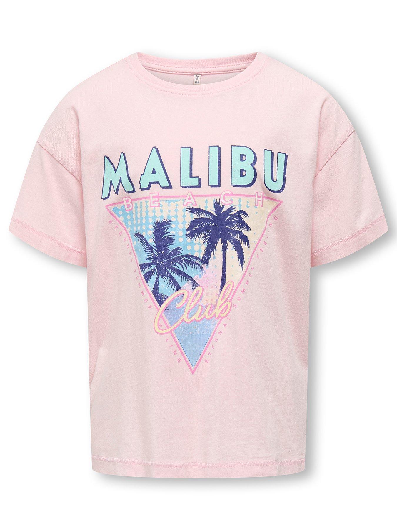 Image 1 of 3 of Only Kids Girls Malibu Short Sleeve Tshirt - Roseate Spoonbill