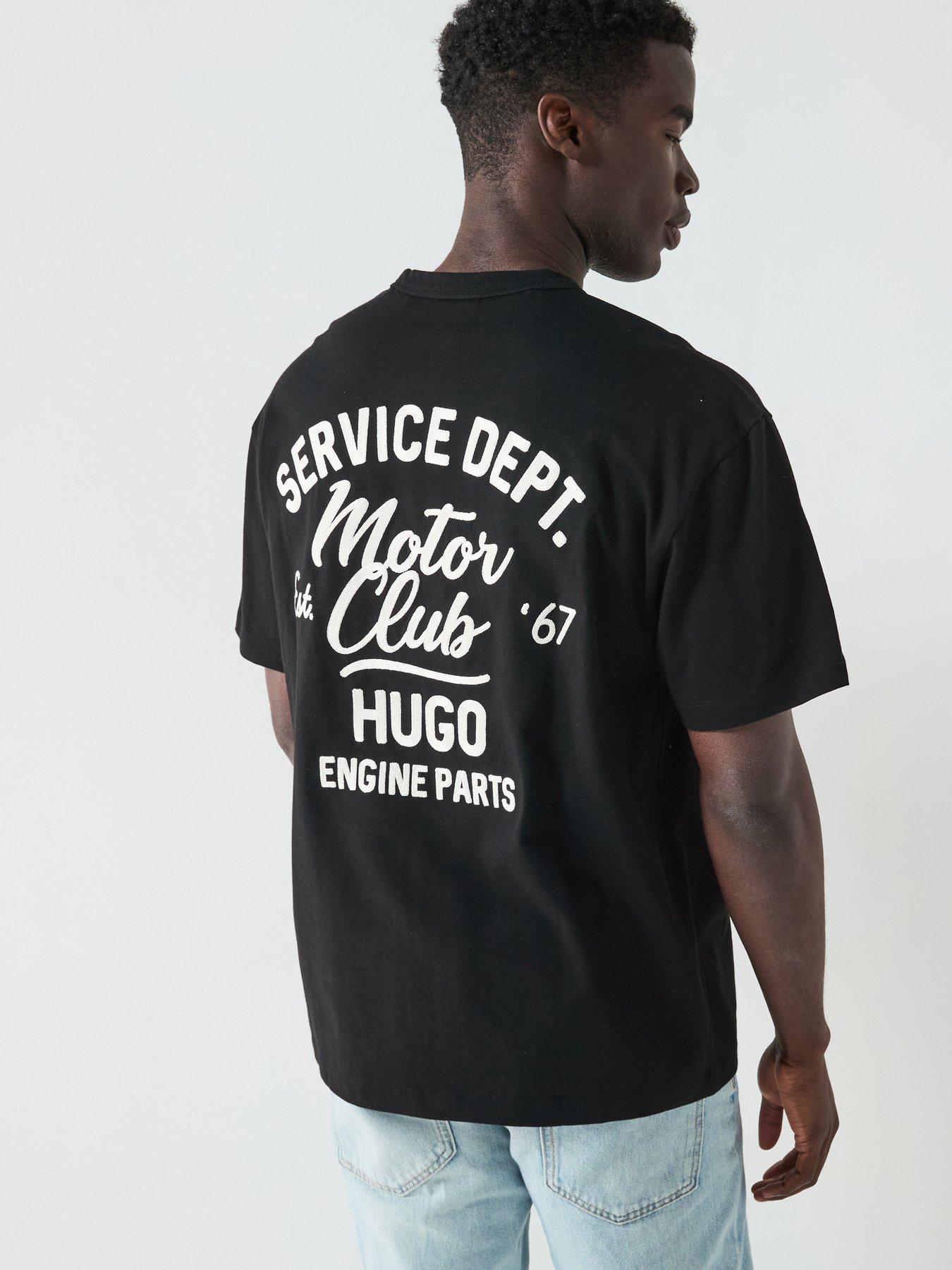undefined Blue Nampie Motor Club Back Graphic Loose Fit T-Shirt - Black