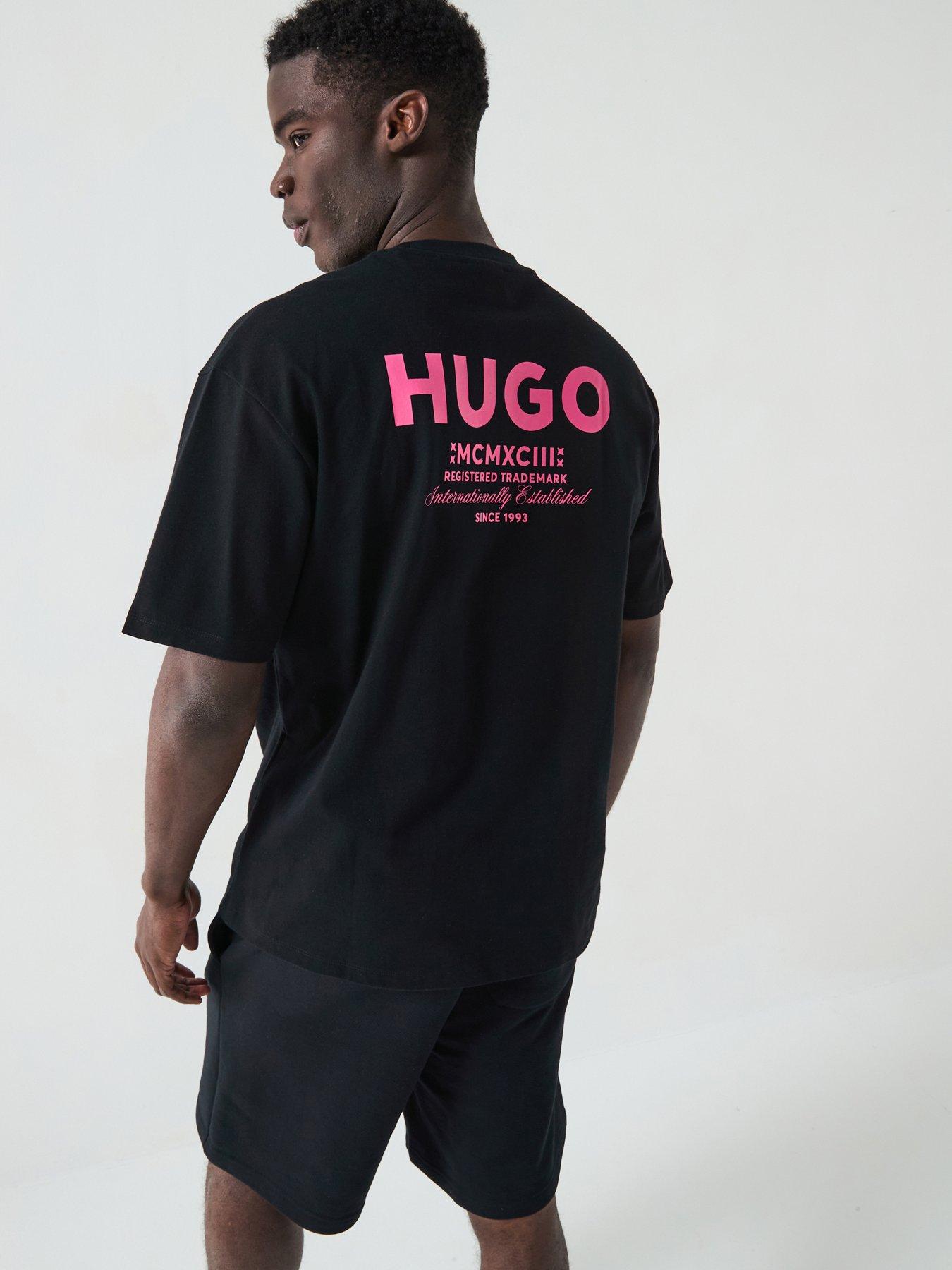 undefined Blue Nalono Oversized International Logo T-Shirt - Black