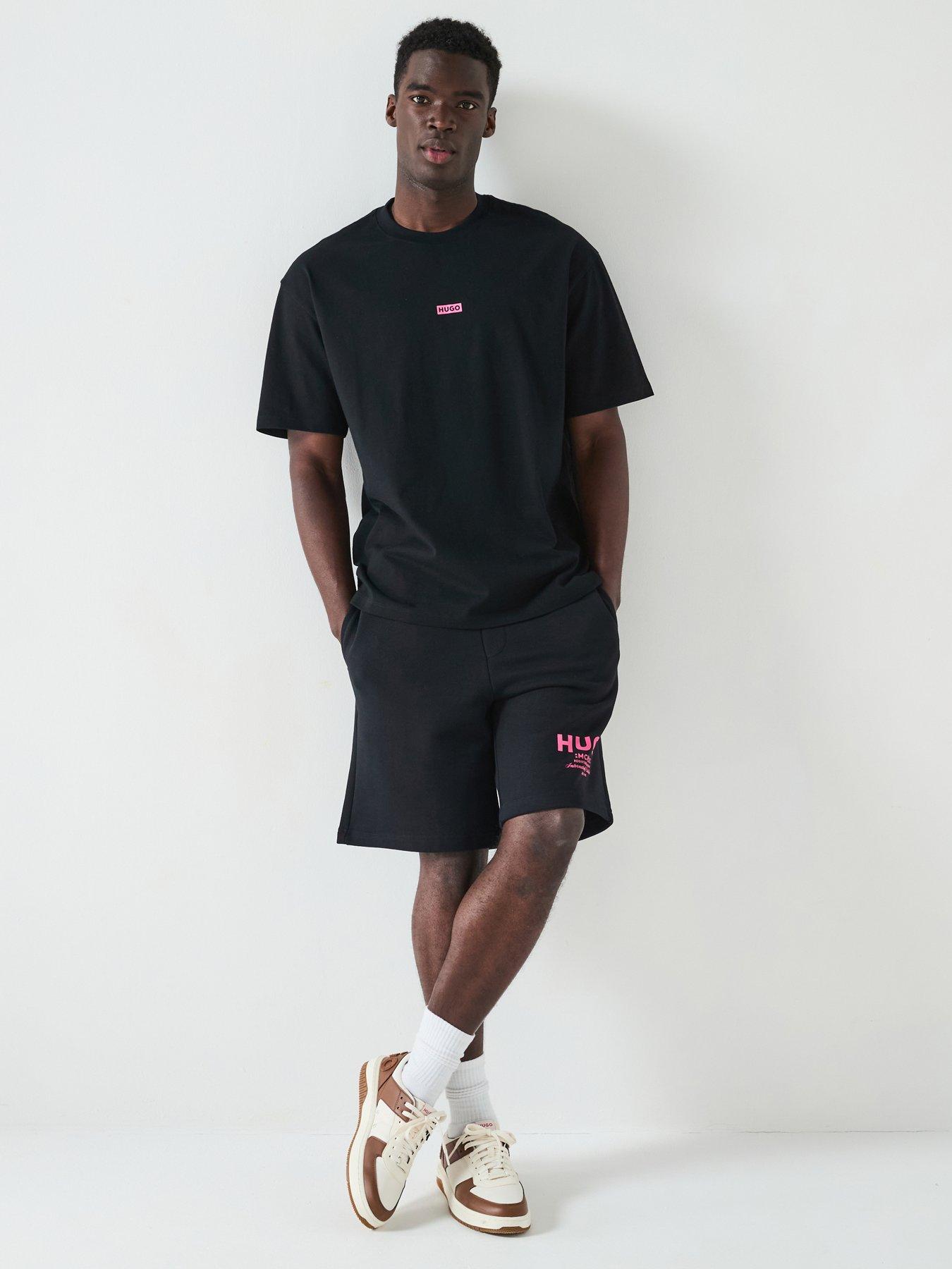 Image 3 of 6 of HUGO Blue Nalono Oversized International Logo T-Shirt - Black