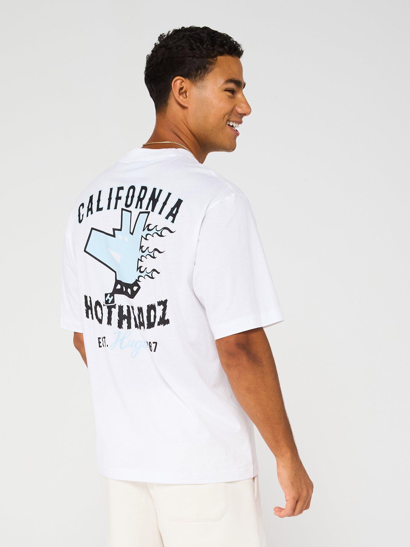 undefined Blue Nagulop Dog Back Graphic Relaxed Fit T-Shirt - White