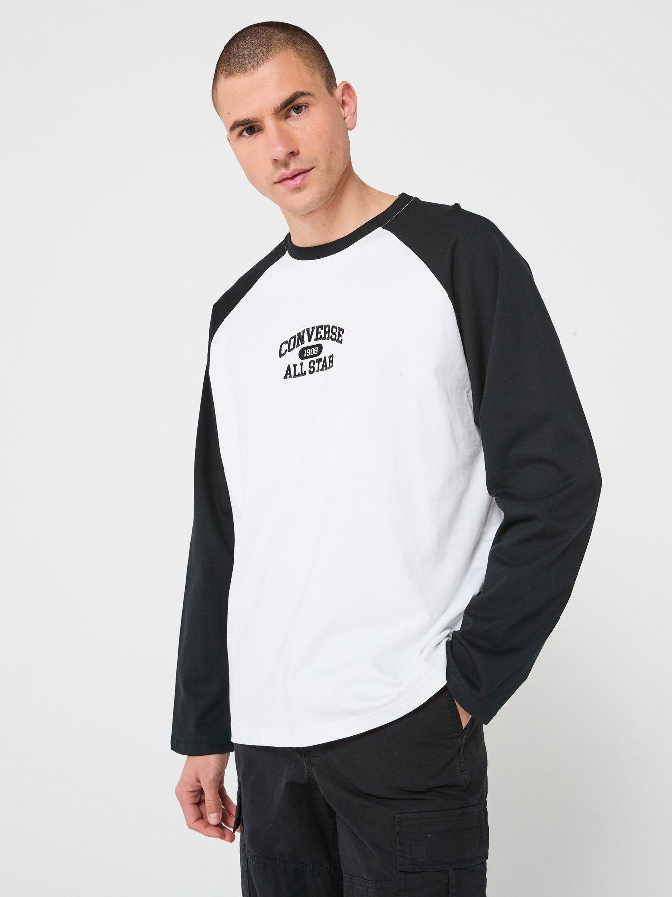 undefined Men's Retro Chuck Core Raglan Long Sleeve Tee - Black