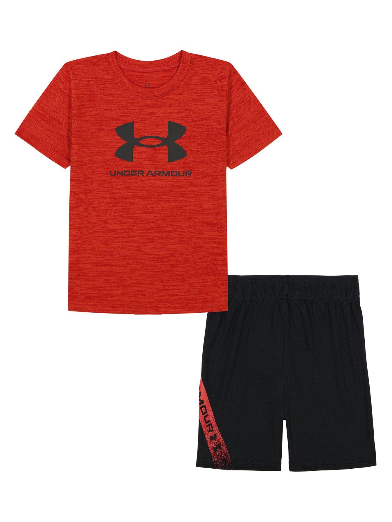 undefined Kids Boys Tech Fade T-Shirt And Short Set - Red