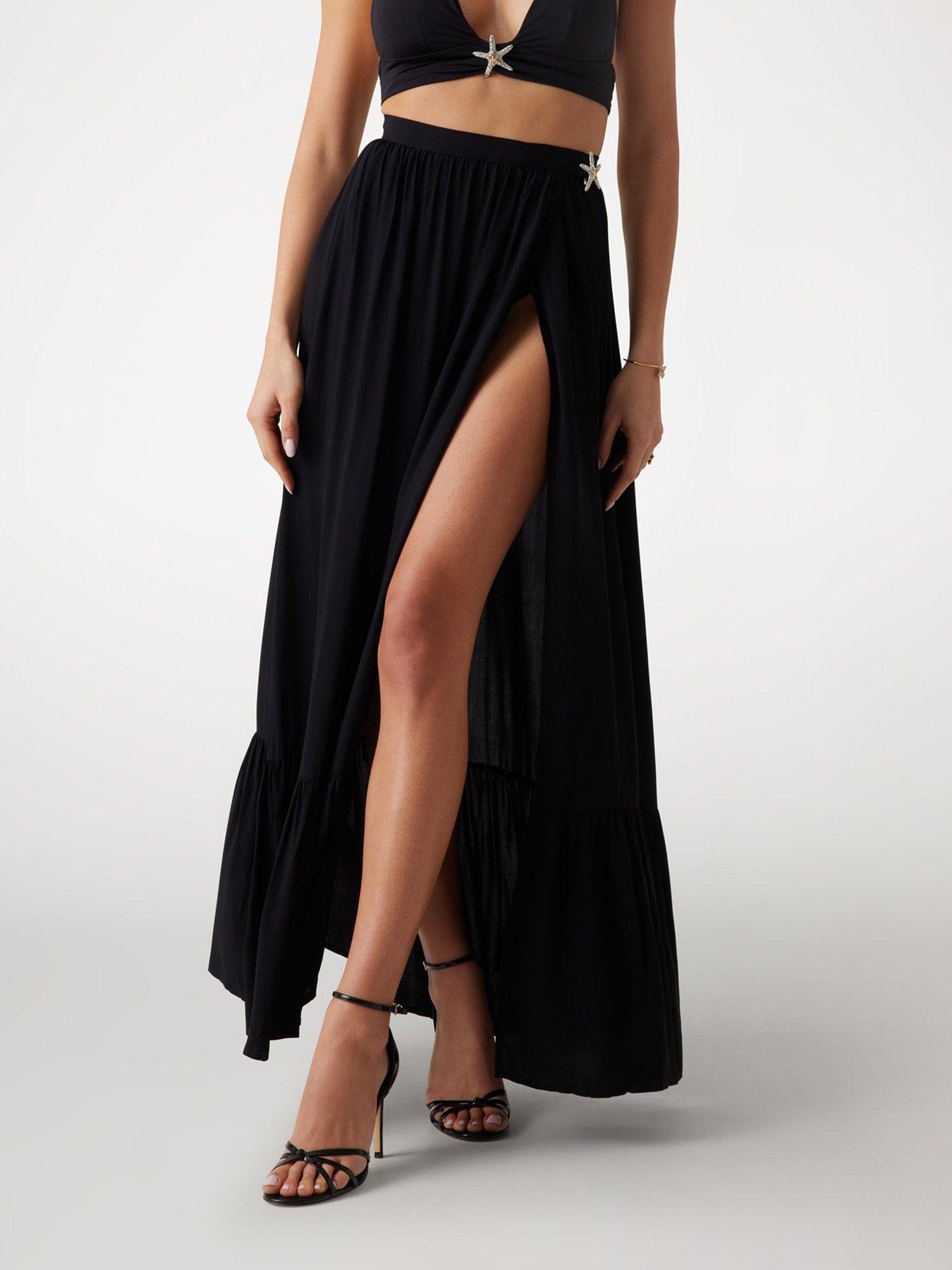 undefined Wrapped Long Beach Skirt