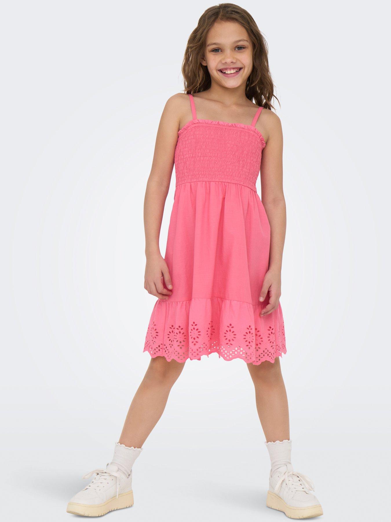 undefined Girls Smocked Strappy Dress - Camelia Rose