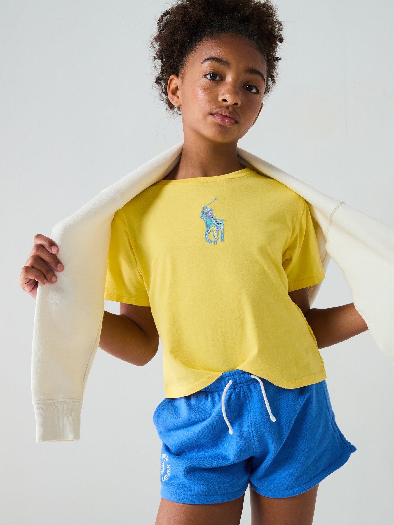 undefined Girls Large Pony Short Sleeve T-Shirt - Yellow