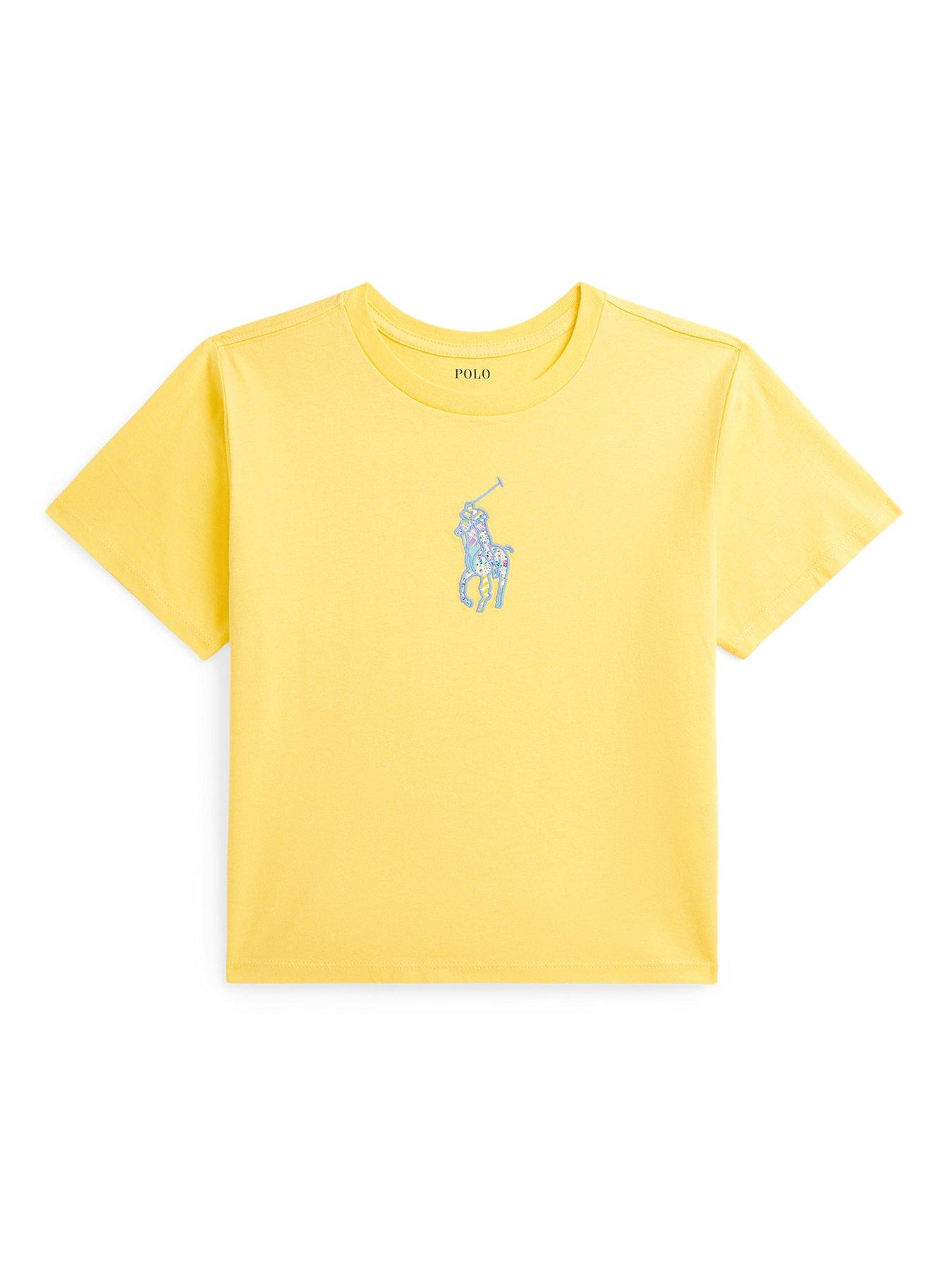undefined Girls Large Pony Short Sleeve T-Shirt - Yellow