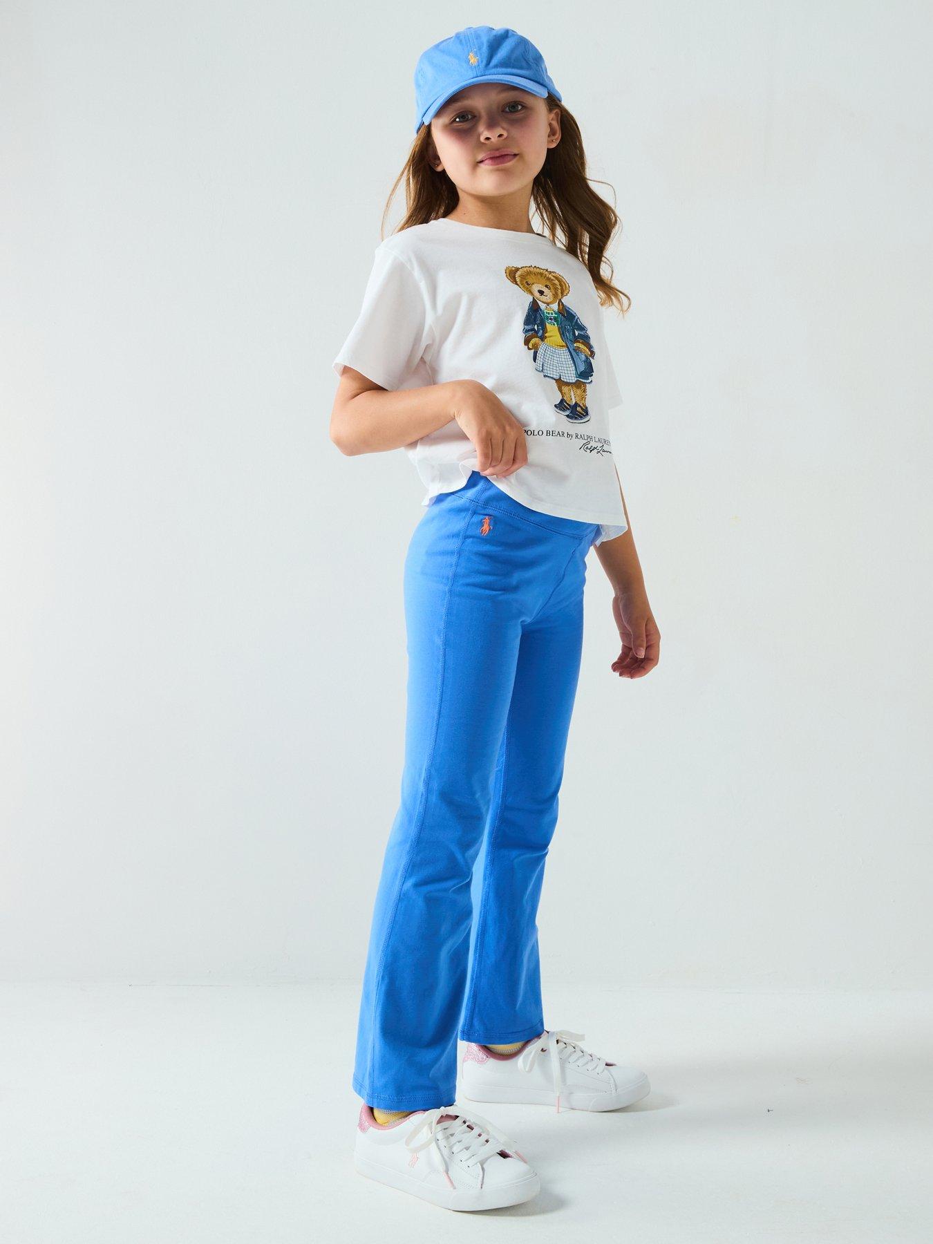 undefined Girls Flare Leggings - Blue