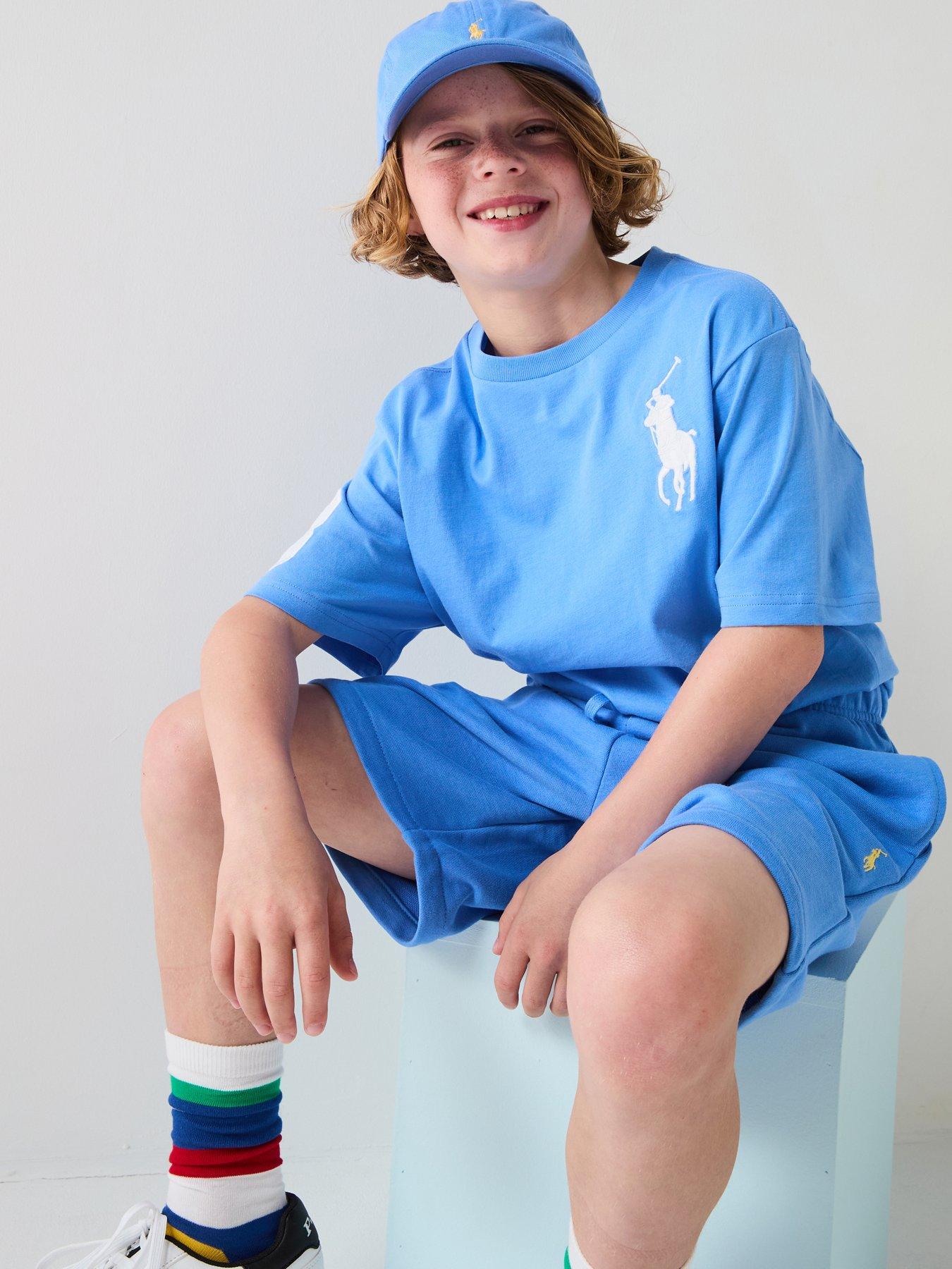undefined Boys Large Pony Short Sleeve T-shirt - Blue
