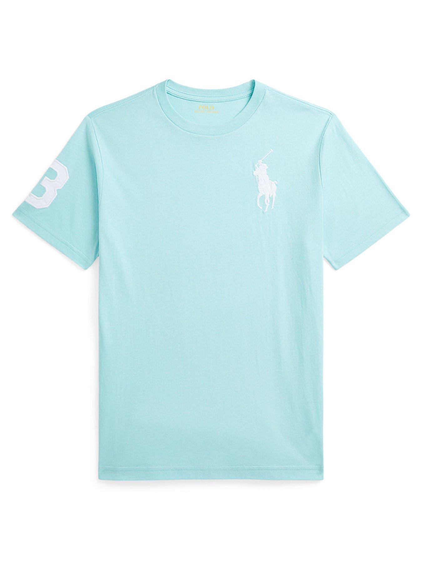 undefined Boys Large Pony Short Sleeve T-shirt - Light Blue