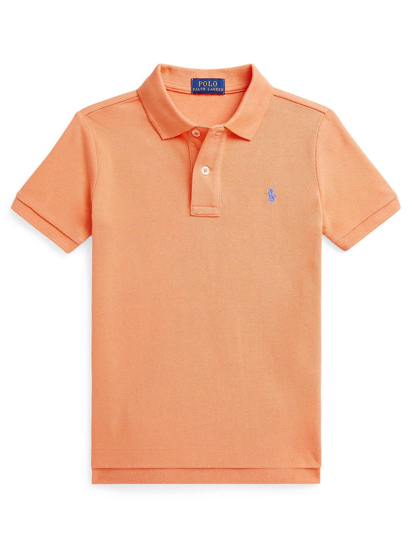 undefined Boys Short Sleeve Polo Shirt - Orange