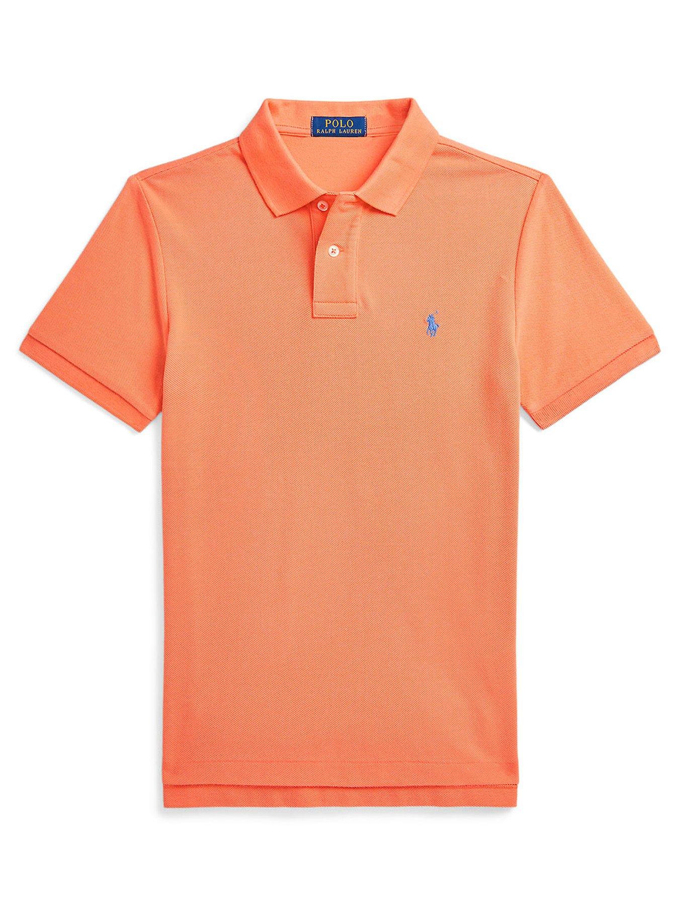 undefined Boys Slim Short Sleeve Polo Shirt - Orange