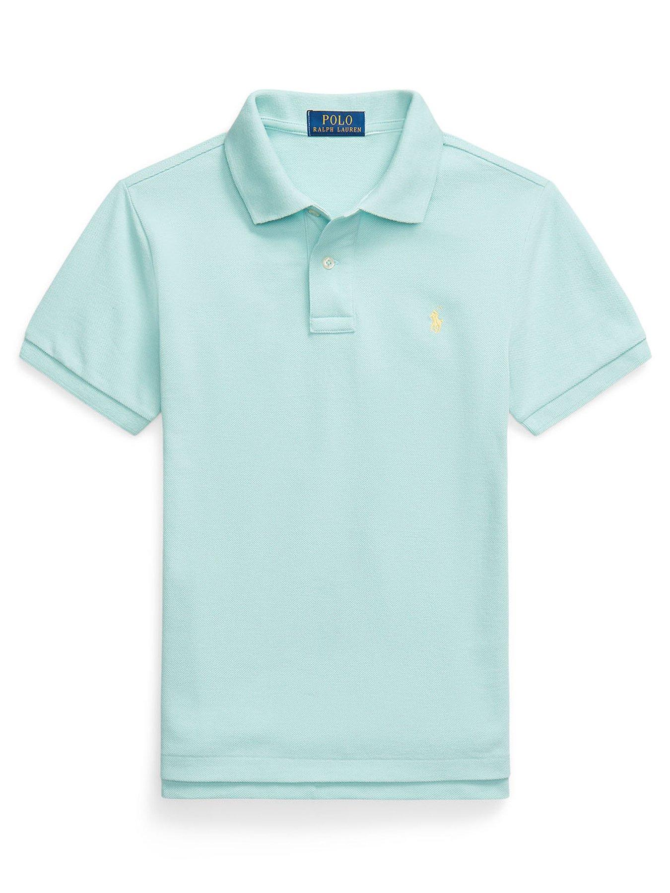 undefined Boys Slim Short Sleeve Polo Shirt - Light Blue