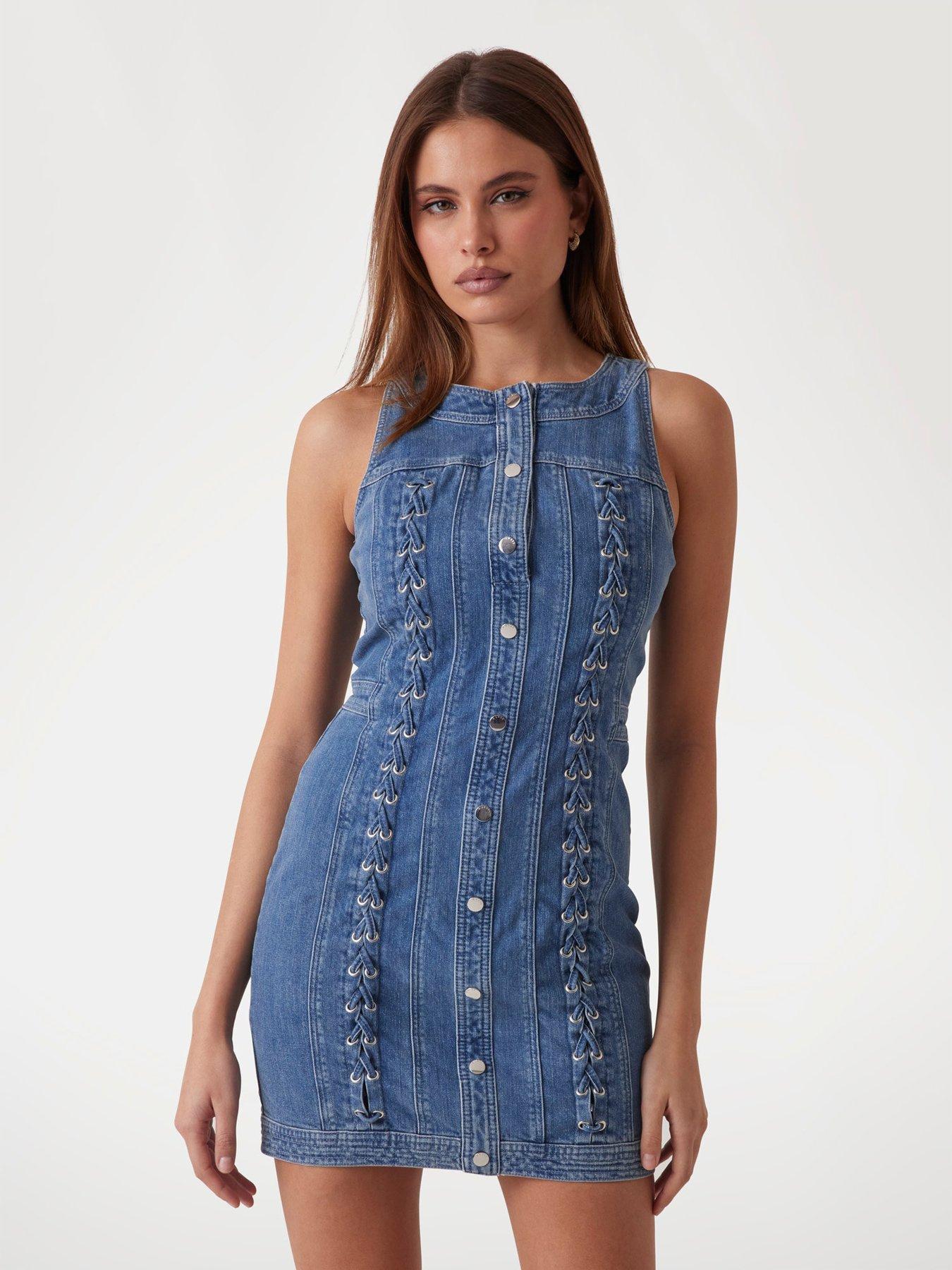 undefined Lisbeth Sleeveless Denim Dress - Blue