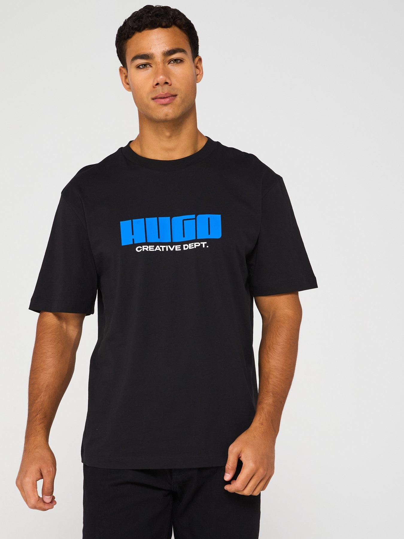 Image 1 of 4 of HUGO Blue Newromi Creative Dept Logo T-Shirt - Black