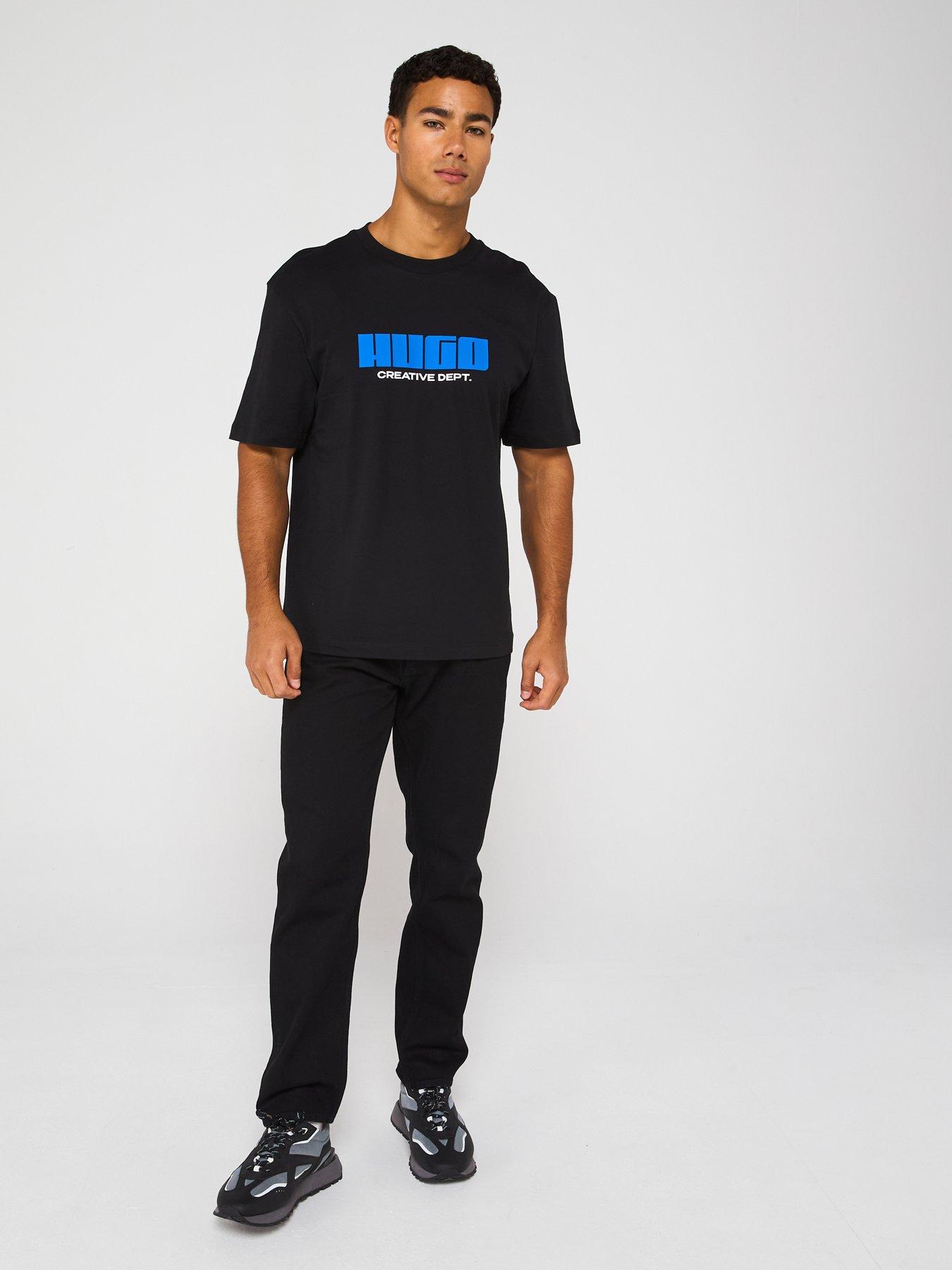 Image 3 of 4 of HUGO Blue Newromi Creative Dept Logo T-Shirt - Black