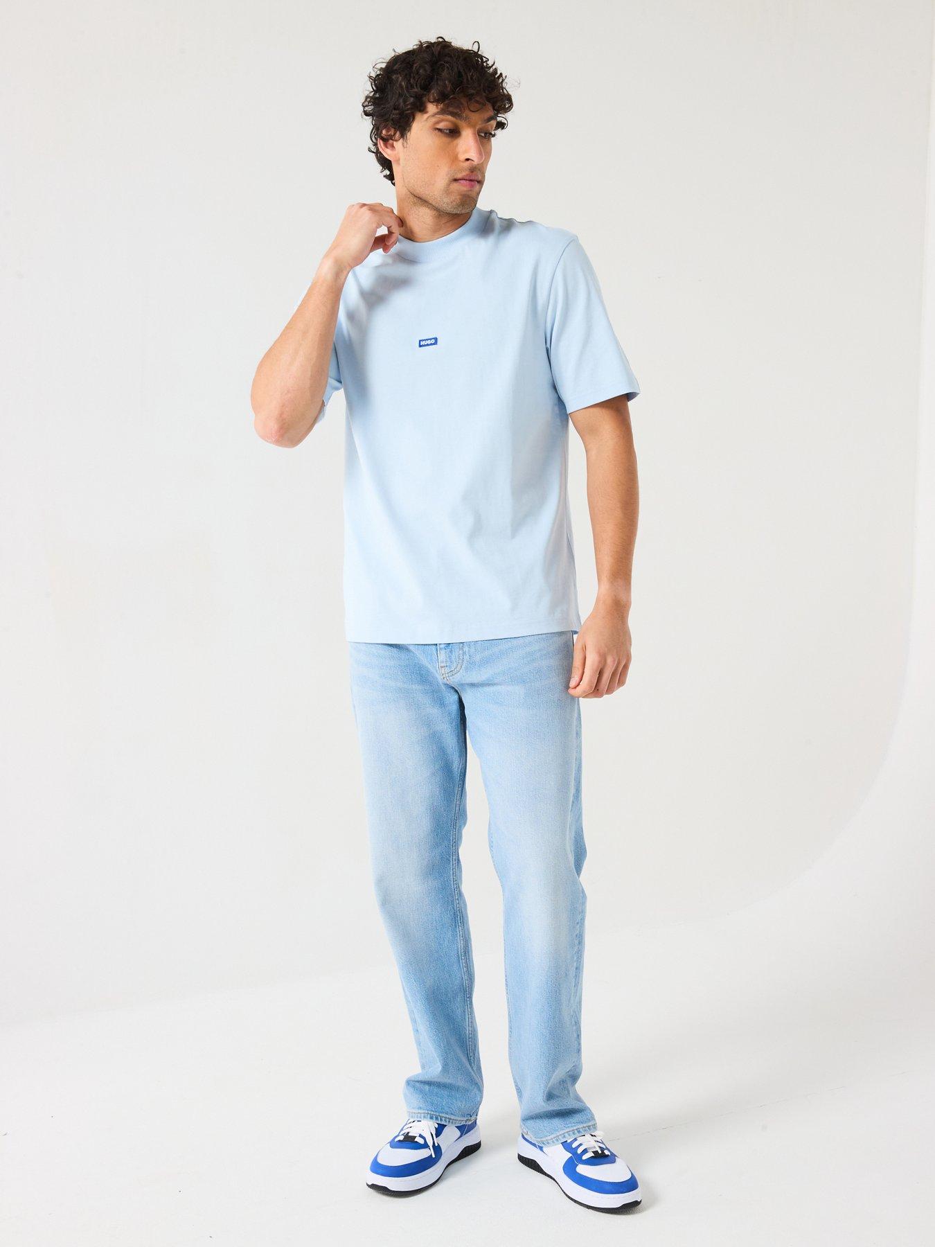 Image 3 of 5 of HUGO Blue Nieros Regular Fit T-Shirt - Light Blue