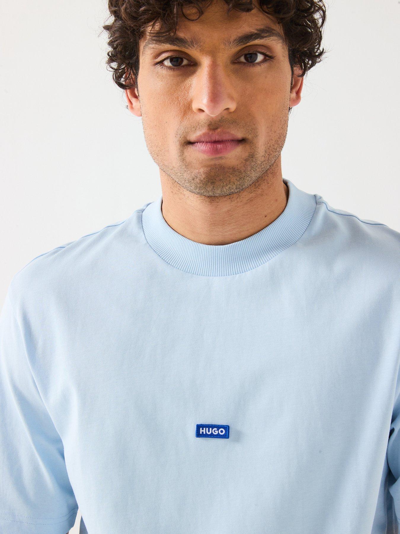 Image 4 of 5 of HUGO Blue Nieros Regular Fit T-Shirt - Light Blue
