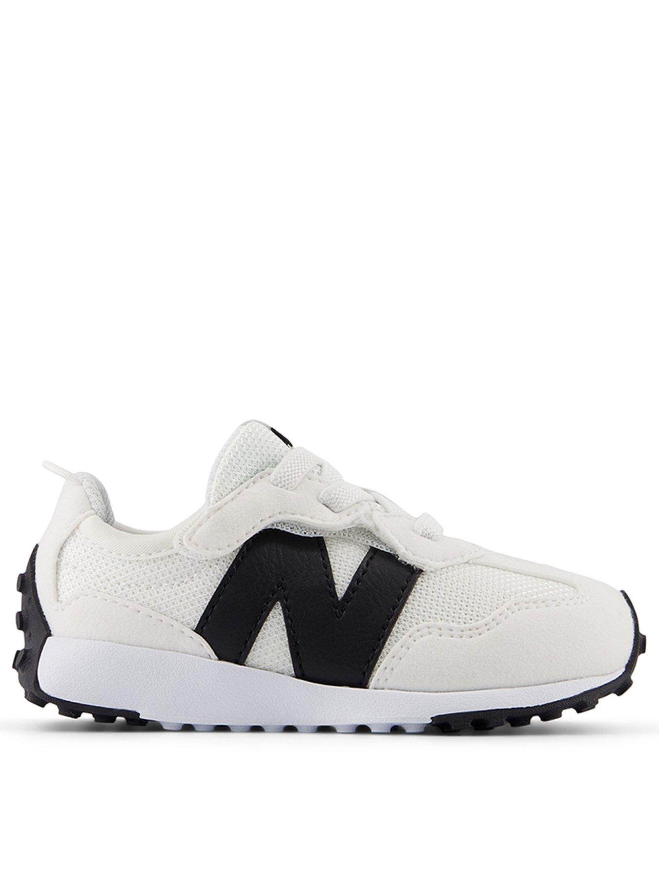 New Balance Infant 327 Trainers - White/Black, White/Black, Size 4.5 Younger