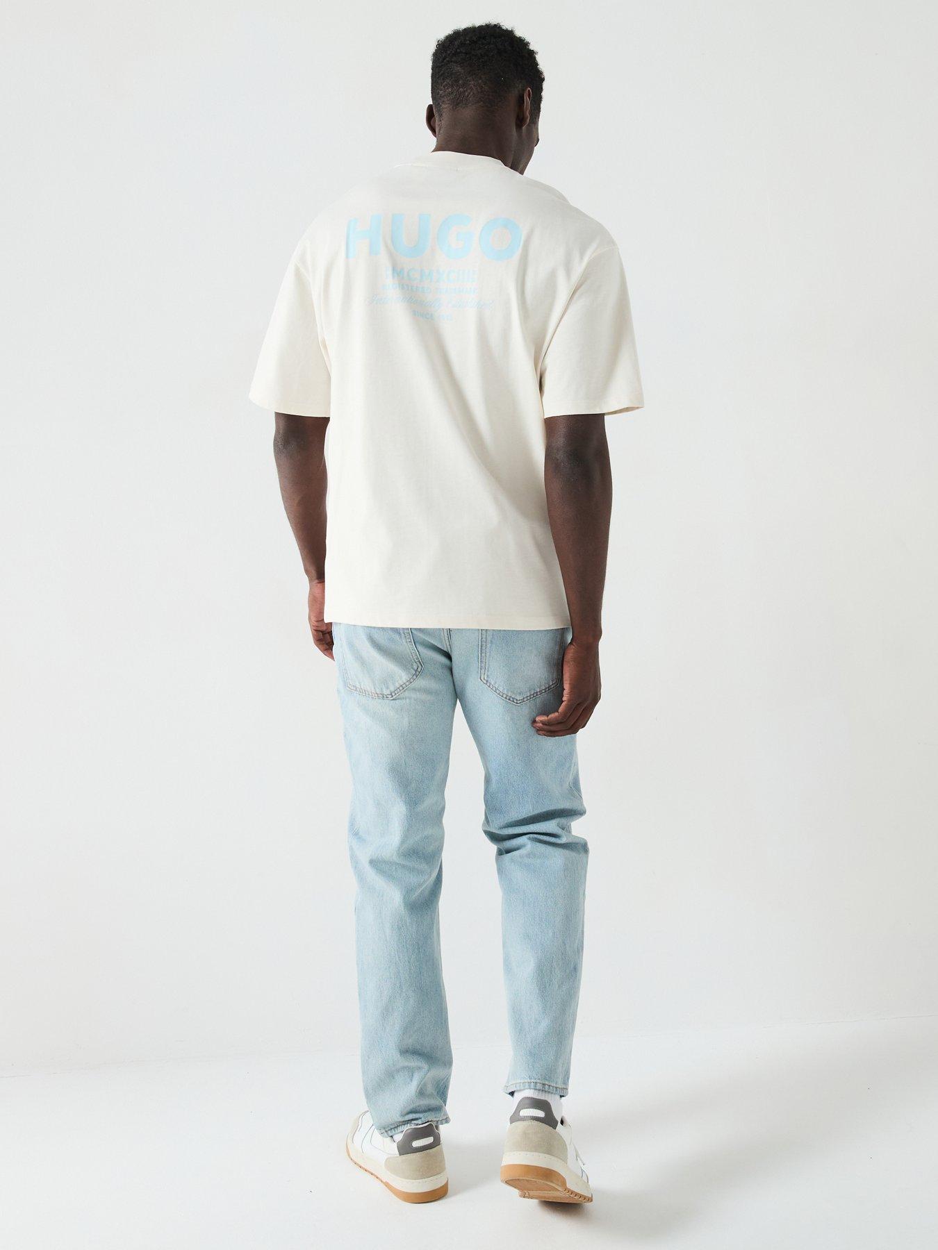 Image 5 of 5 of HUGO Blue Jonah Straight Fit Jeans - Light Wash
