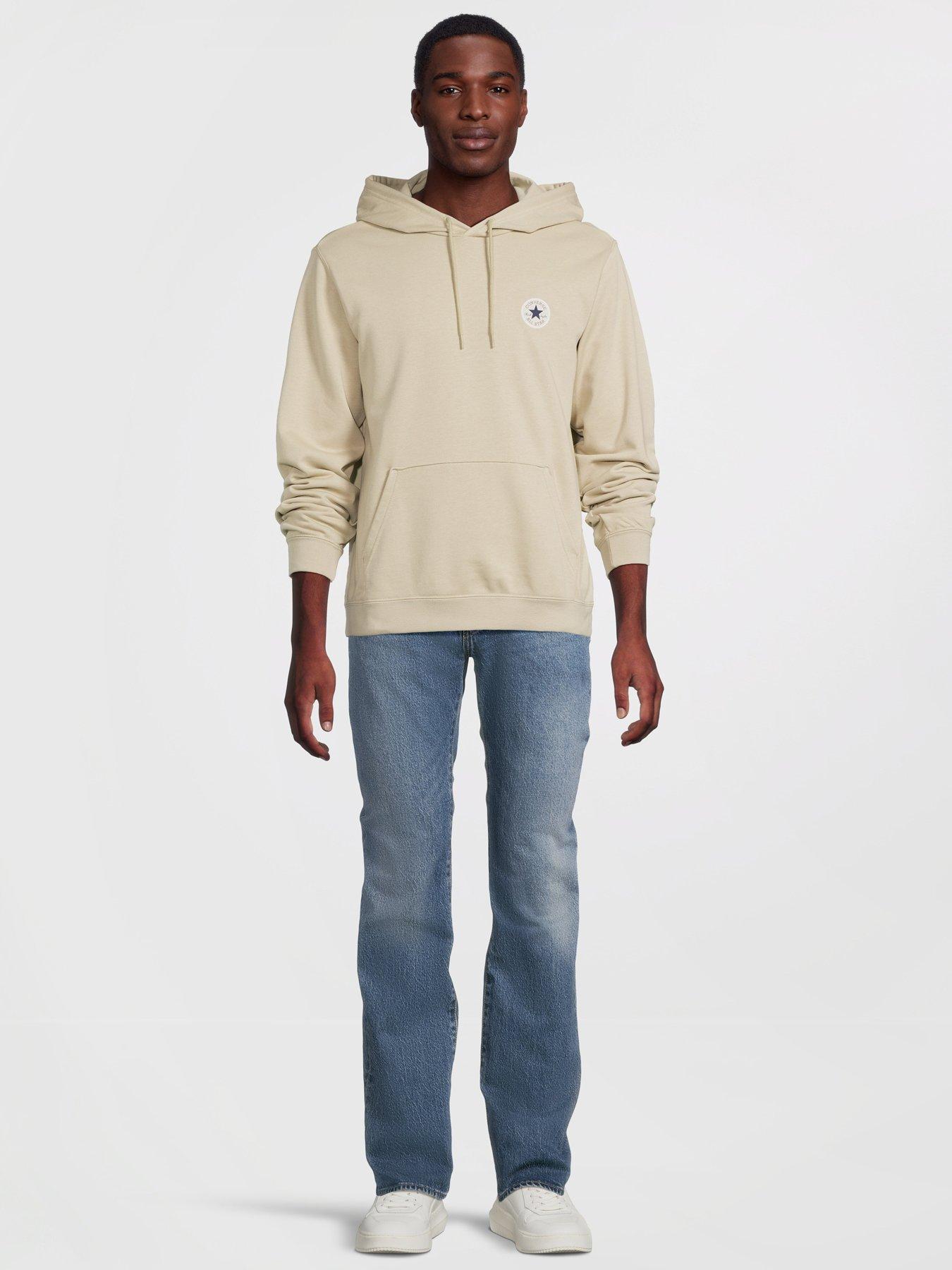 Image 3 of 5 of Converse Mens Go-To Chuck Tayloe Patch Hoodie - Pale Surplus